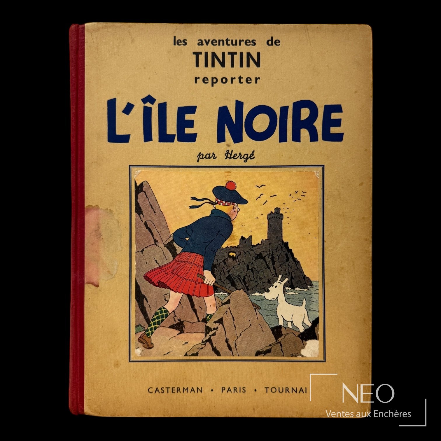 HERGÉ Tintin L Ile Noire, 4e plat A5, 1938
