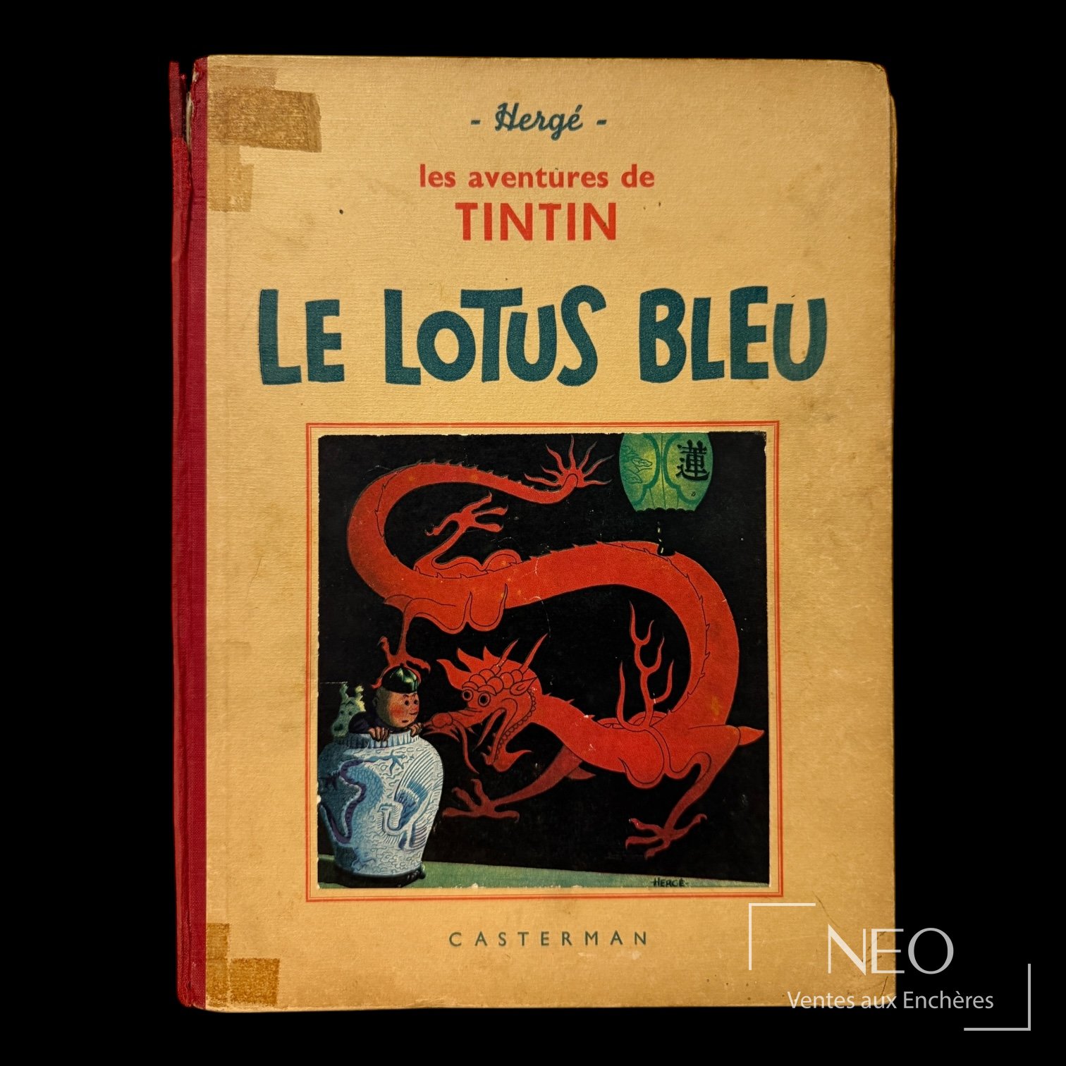 Hergé – Tintin Le Lotus Bleu, quatrième plat A9, 1939