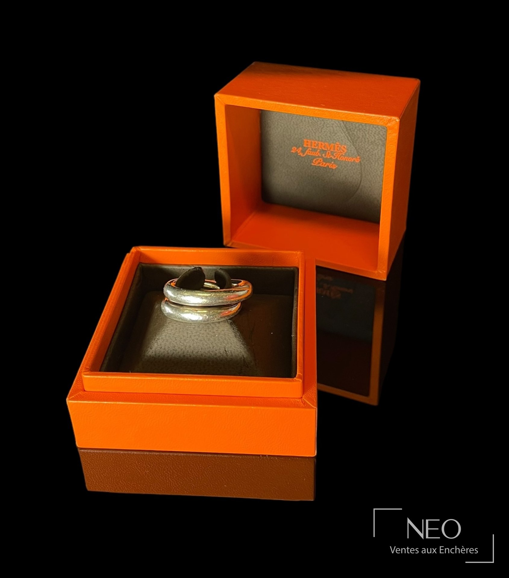 Hermès Vertige, bague en argent 925/1000e