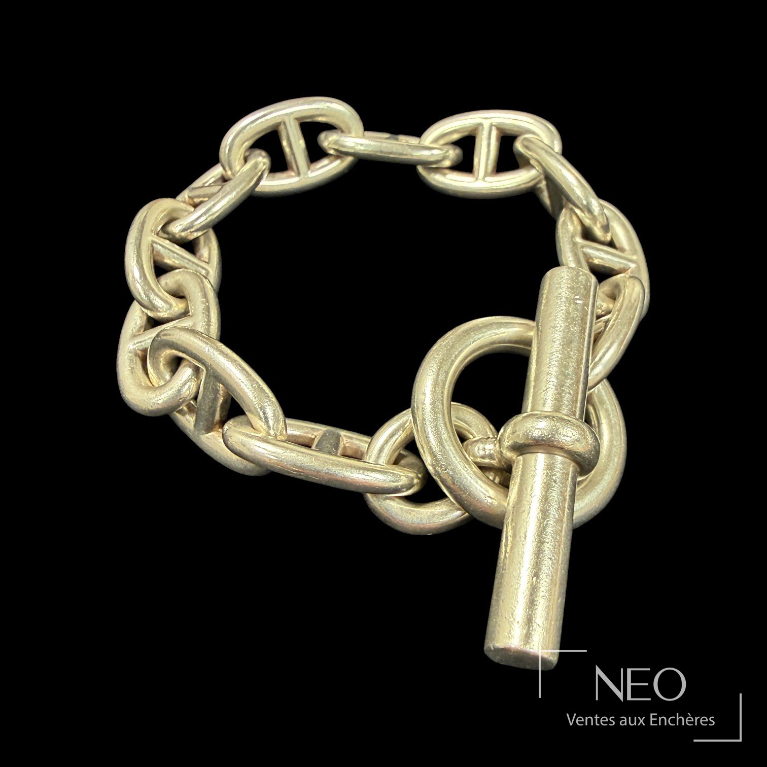 Hermès bracelet chaîne d’ancre GM en argent 925/1000, circa 2010
