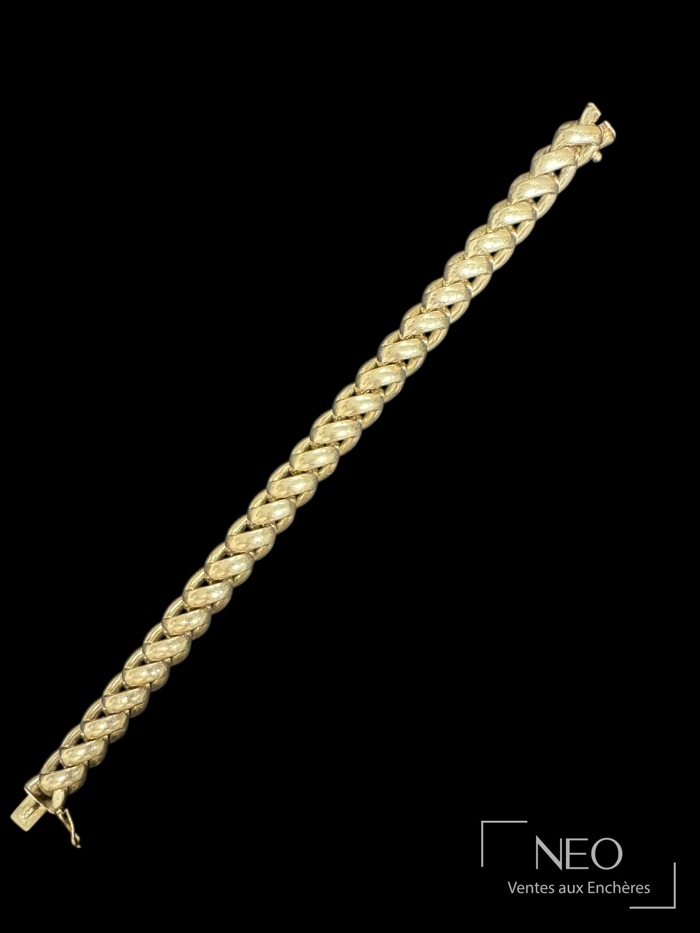 Hermès Paris bracelet torsade en argent, circa 1985