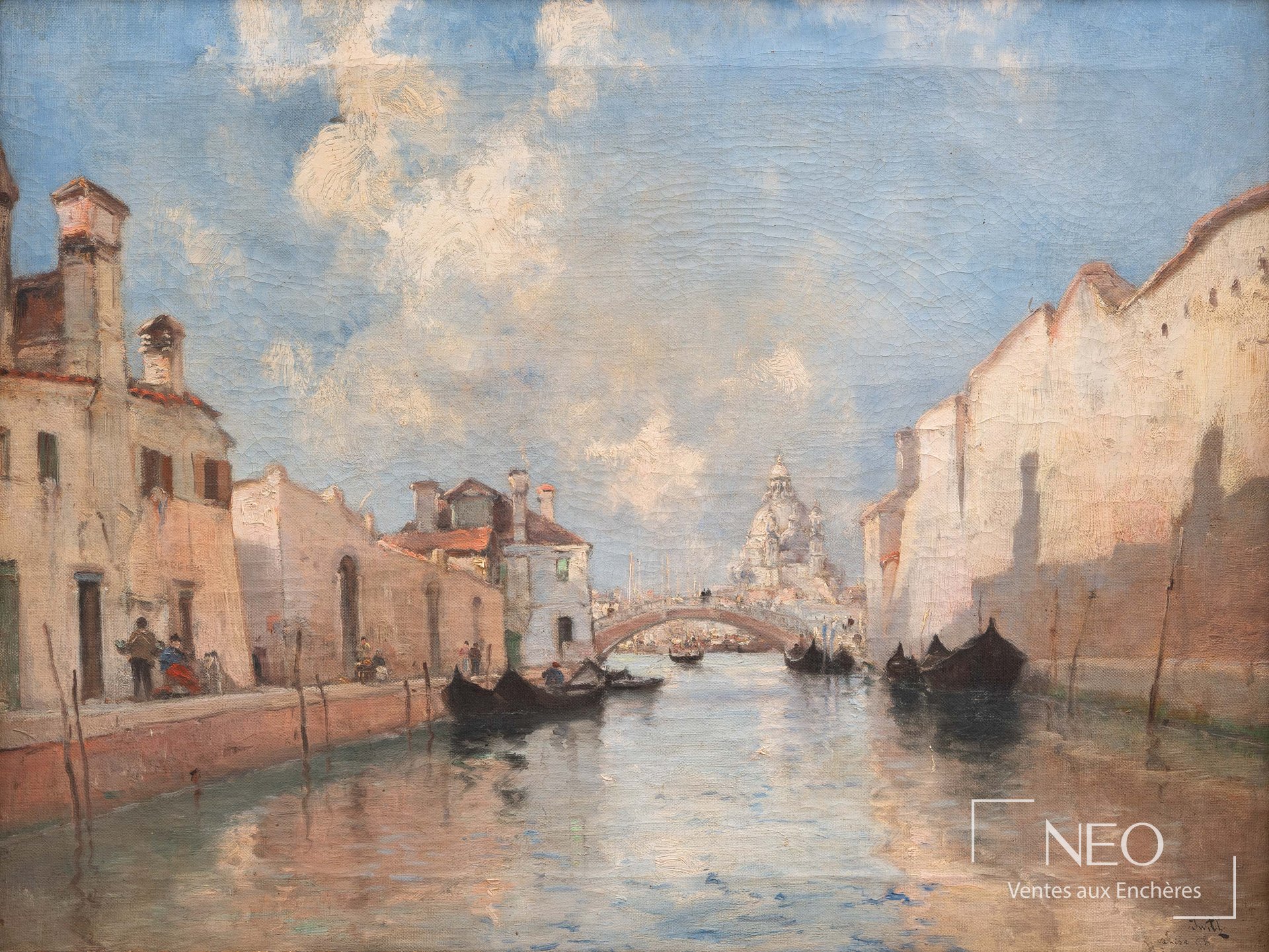 Vue de Venise peinte à l'huile