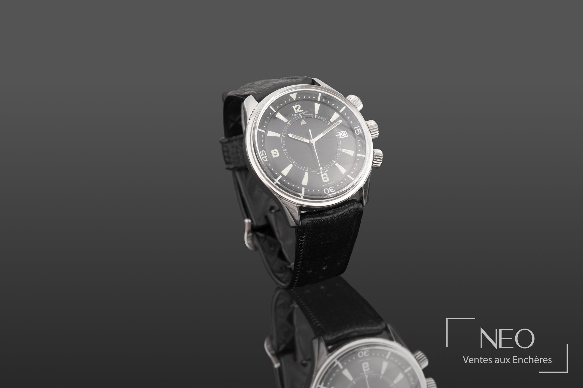 Jaeger LeCoultre Mémovox Polaris Référence E 859 montre de plongée réveil