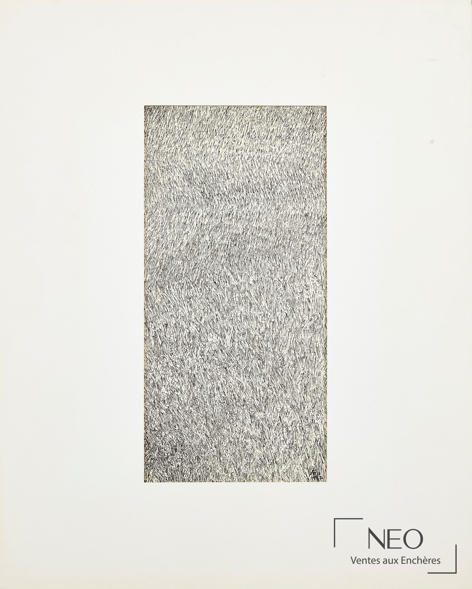 Dessin vertical de Jean-Pierre Stora représentant Blés