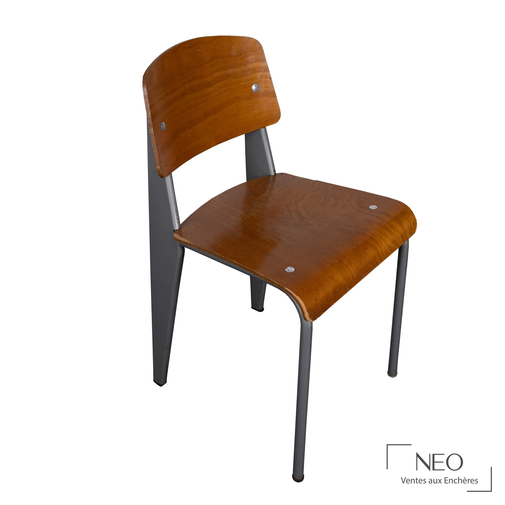 Jean Prouvé chaise Standard dite N°305, circa 1950
