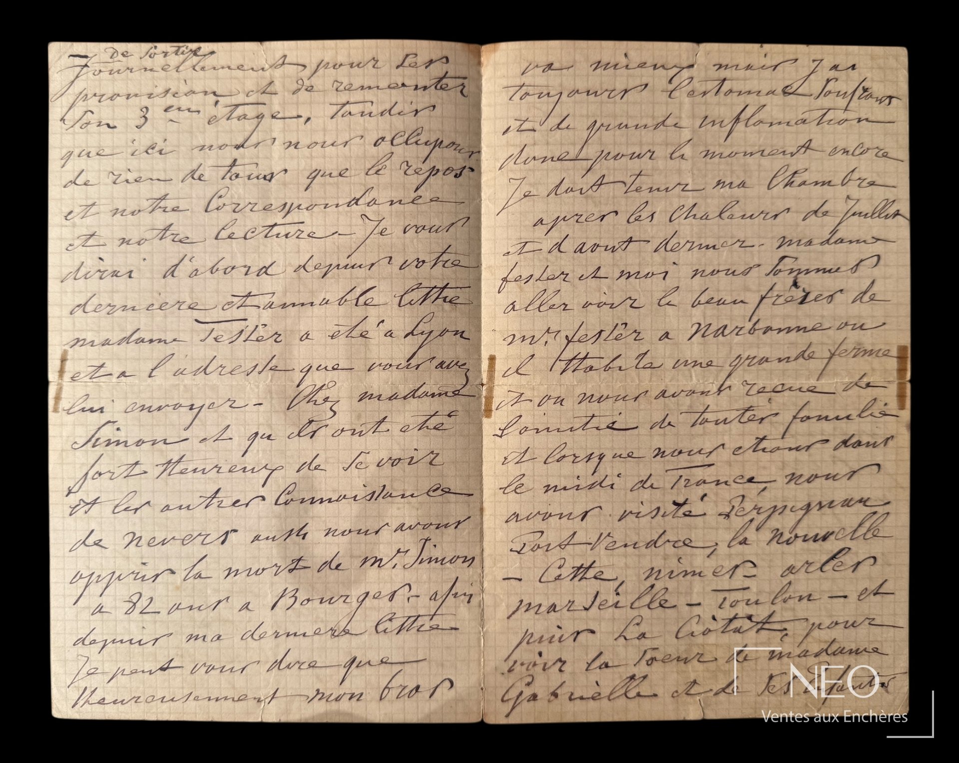 Jongkind, lettre autographe signée à Rochette, 9 novembre 1880