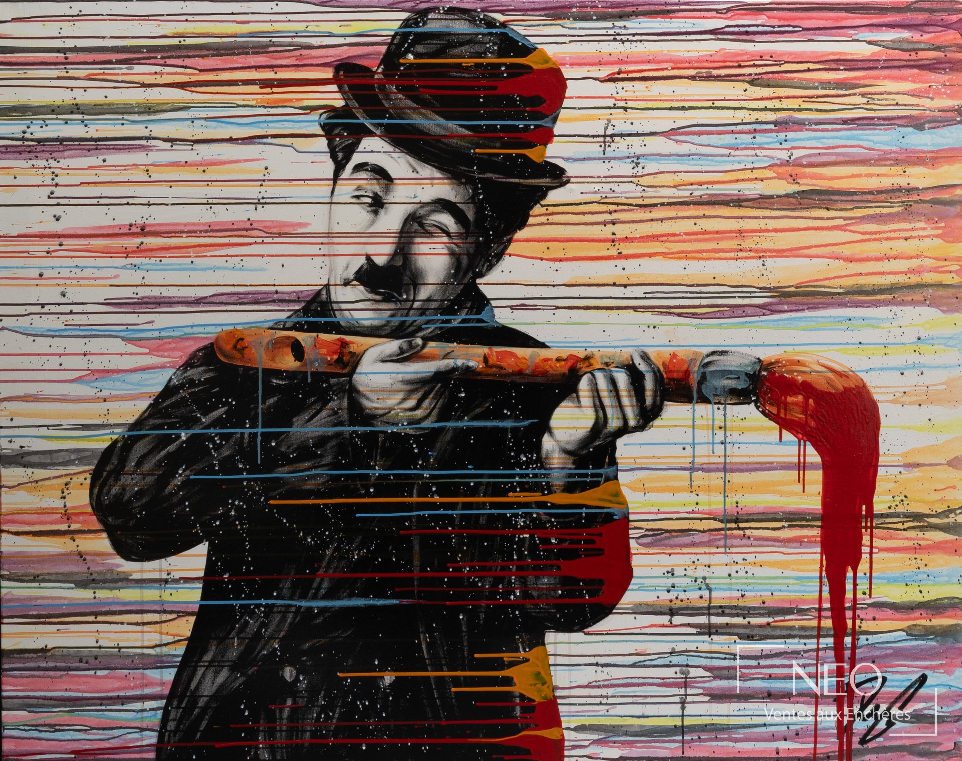 Julien Durix, Love wars, acrylique sur toile, 2015