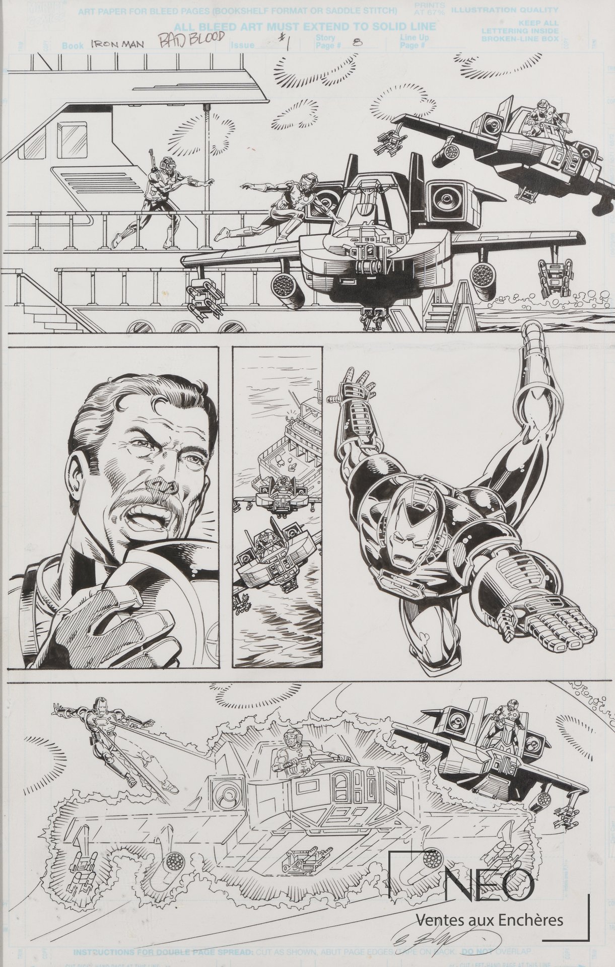 LAYTON Bob, Iron Man, planche 8 de Bad Blood, Marvel, 2000