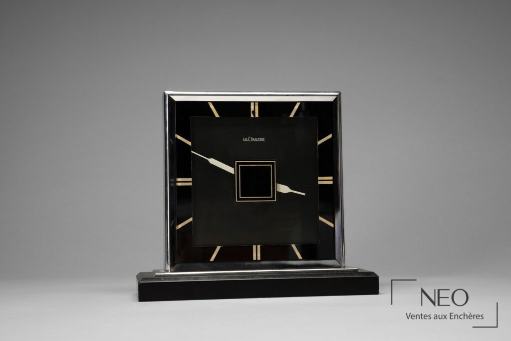 Pendule de table LeCoultre duoface Art Deco