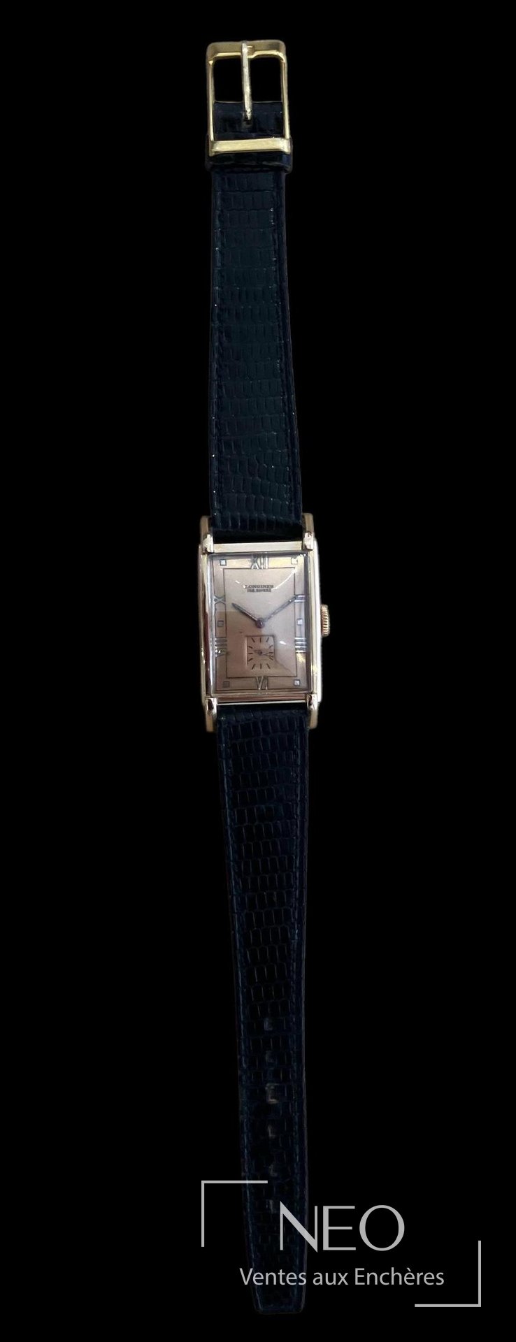 Longines montre de ville en or rose 18K à mouvement mécanique