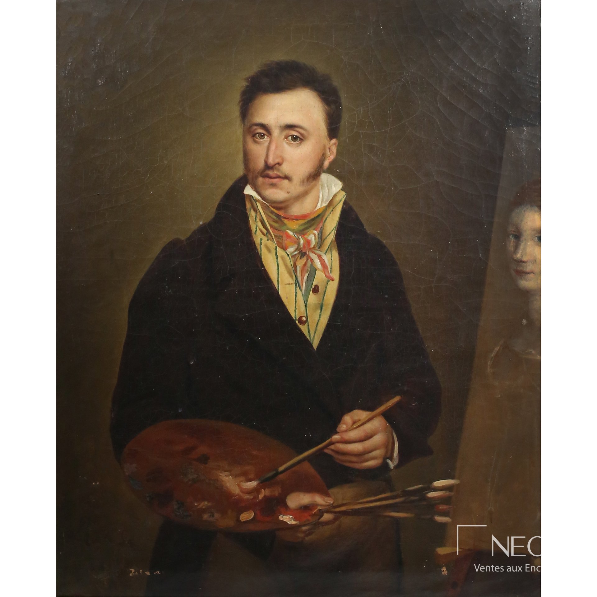 Autoportrait de Louis-François Rathier en buste