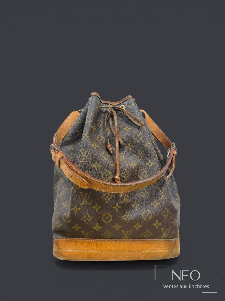 Sac Louis Vuitton Noé GM en toile monogram et cuir naturel