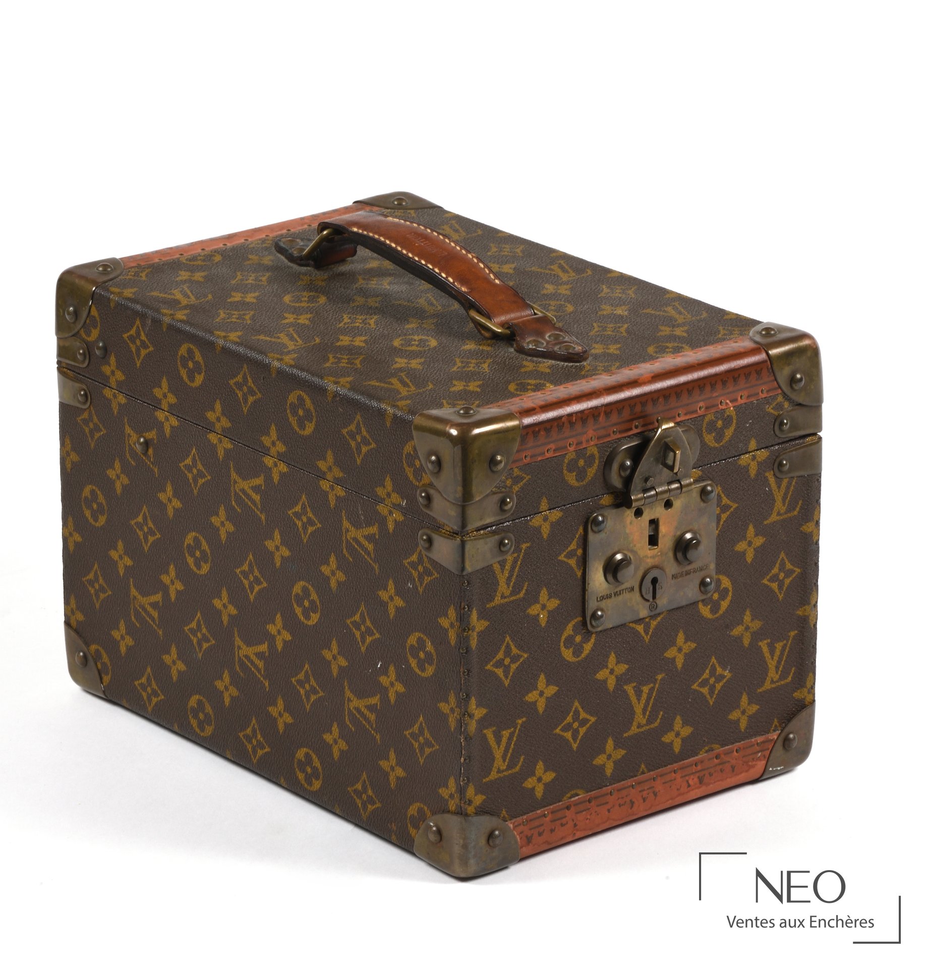Louis Vuitton Vanity rectangulaire en toile monogrammée et cuir