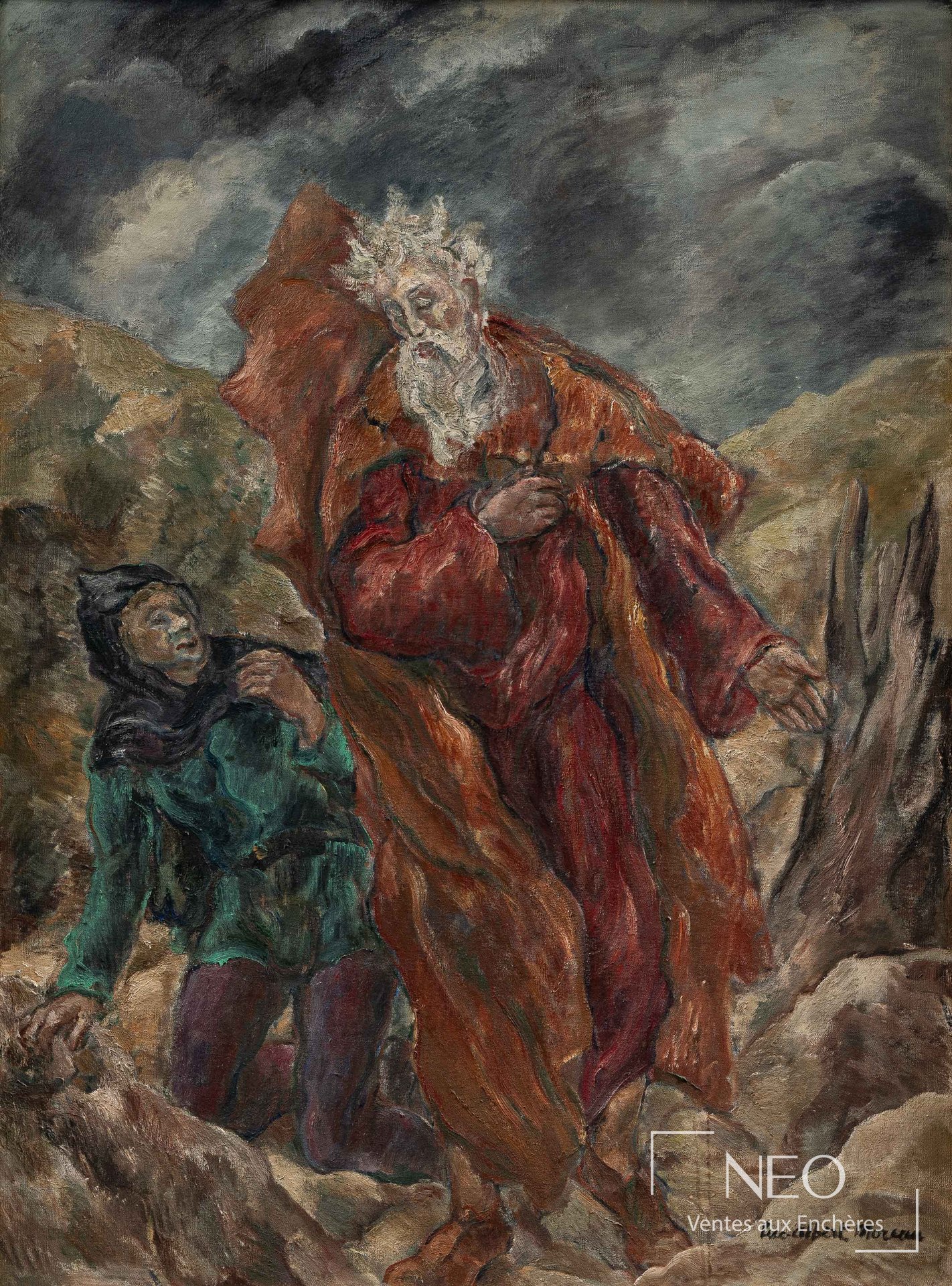 Luc Albert Moreau, Le Roi Lear, huile sur toile
