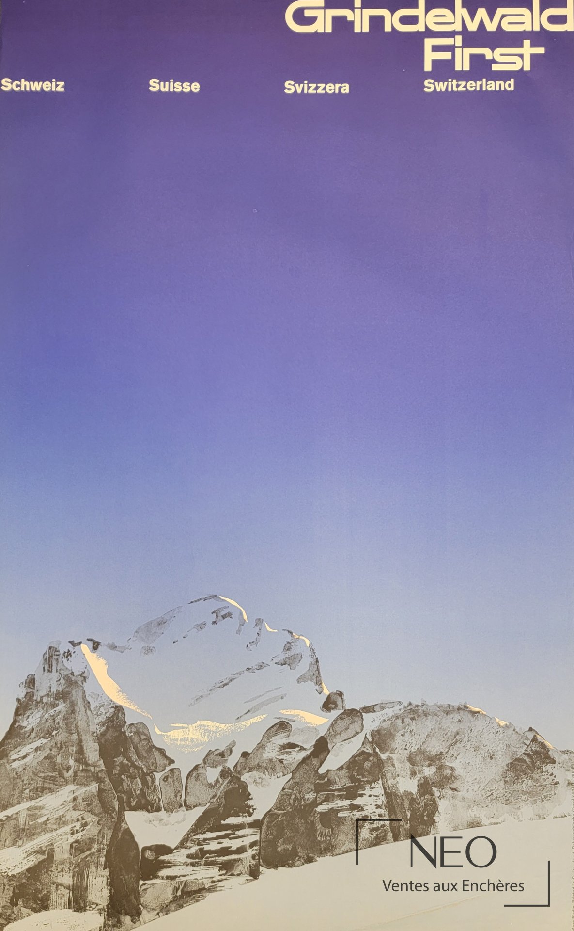 Marc RUDIN d&rsquo;après Grindelwald First, affiche offset en couleurs, 1971