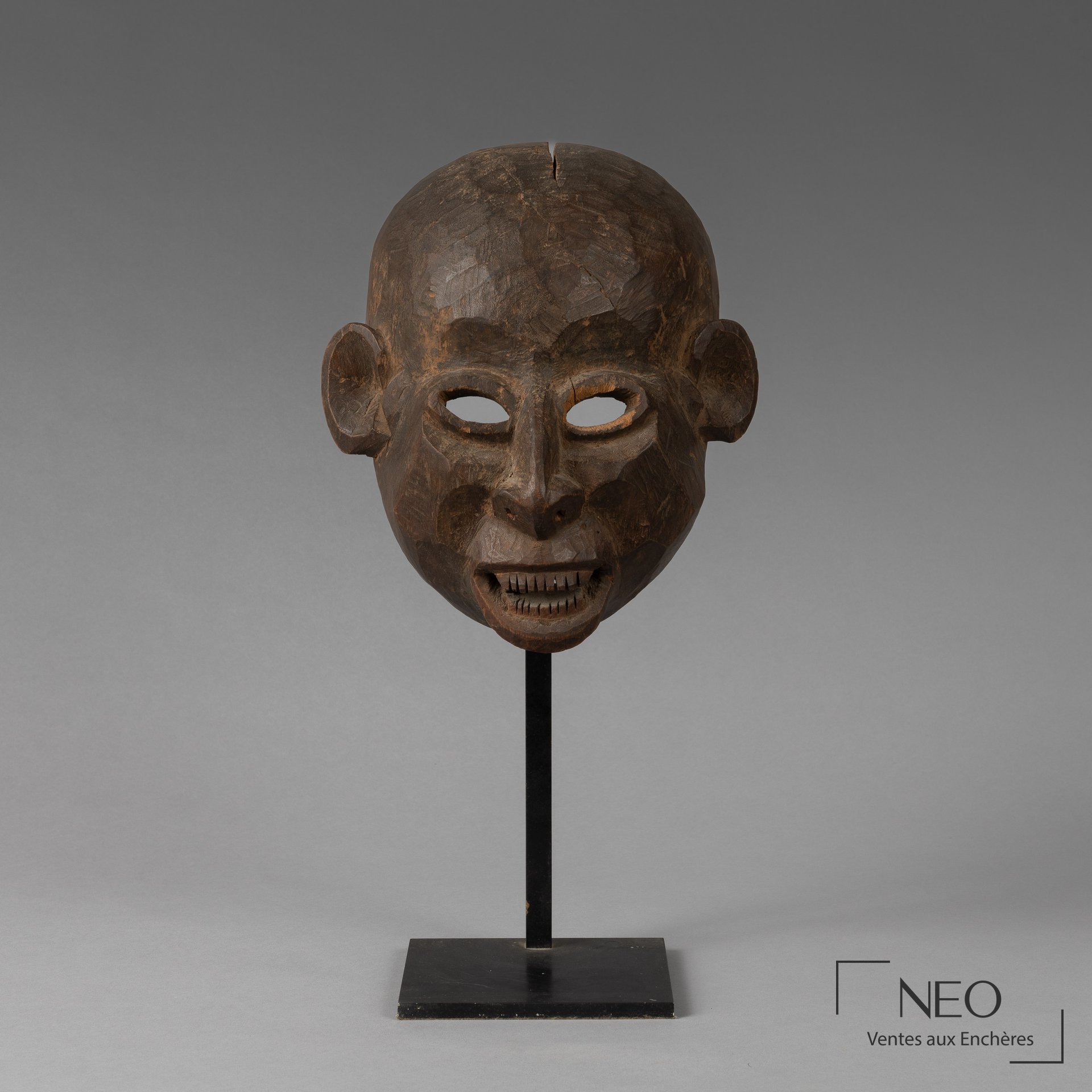 Masque Bamileke/Batié Cameroun en bois, hauteur 26 cm