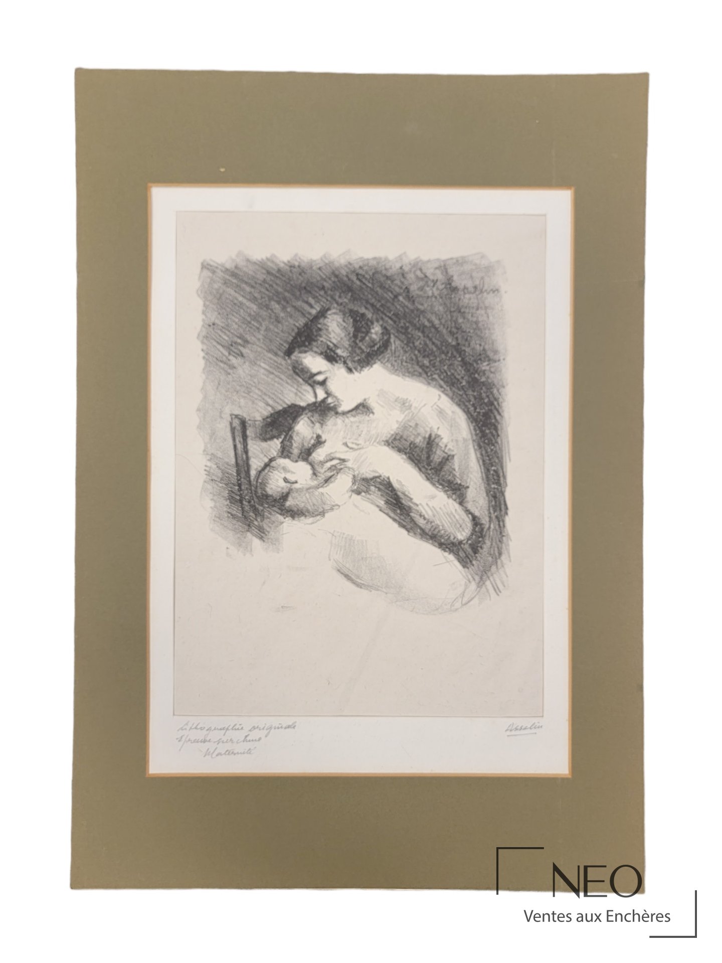 Maurice Asselin d’après La maternité, lithographie sur papier de Chine