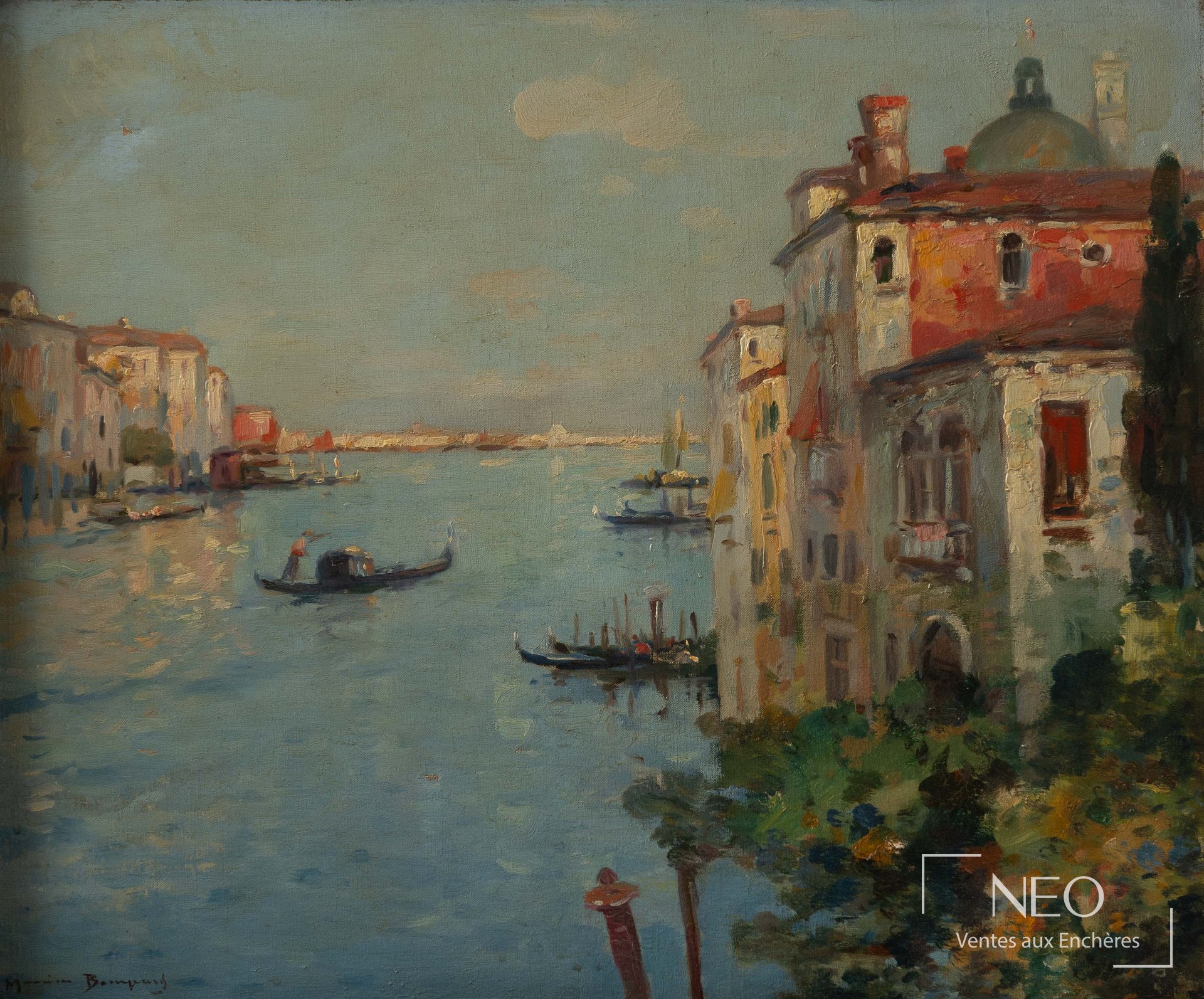 Vue de Venise peinte à l'huile