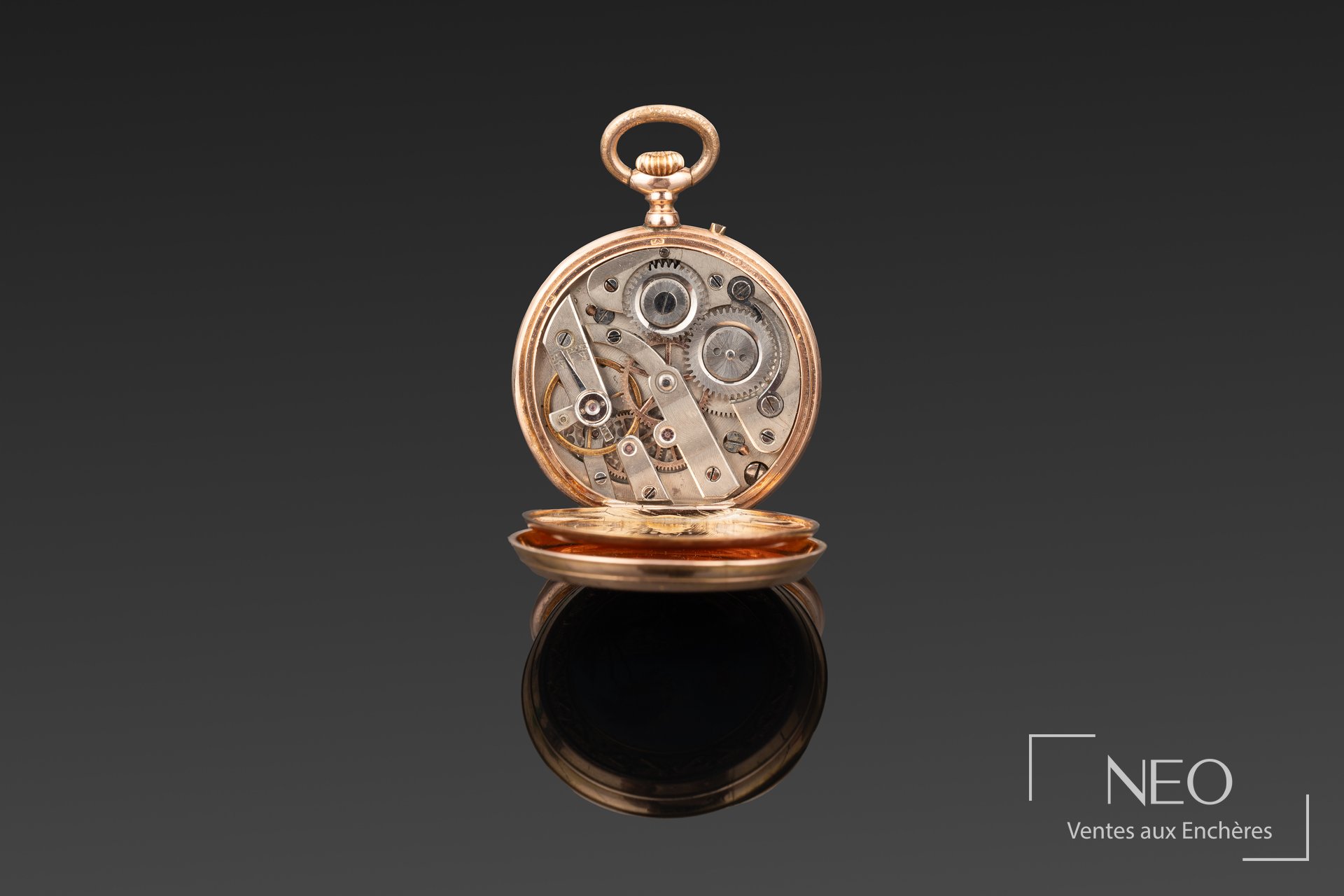 Junod Frères Genève montre à gousset en or rose 14 carats
