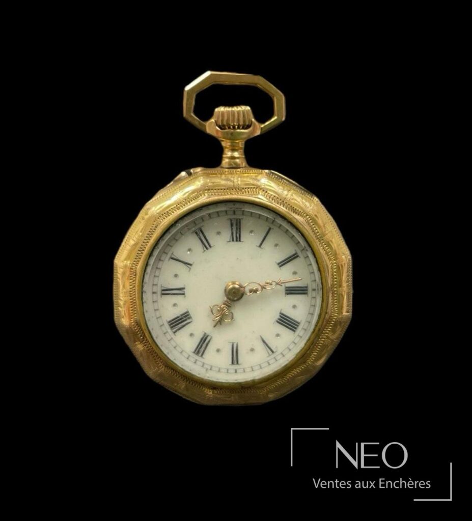 Montre à gousset en or jaune 18 carats