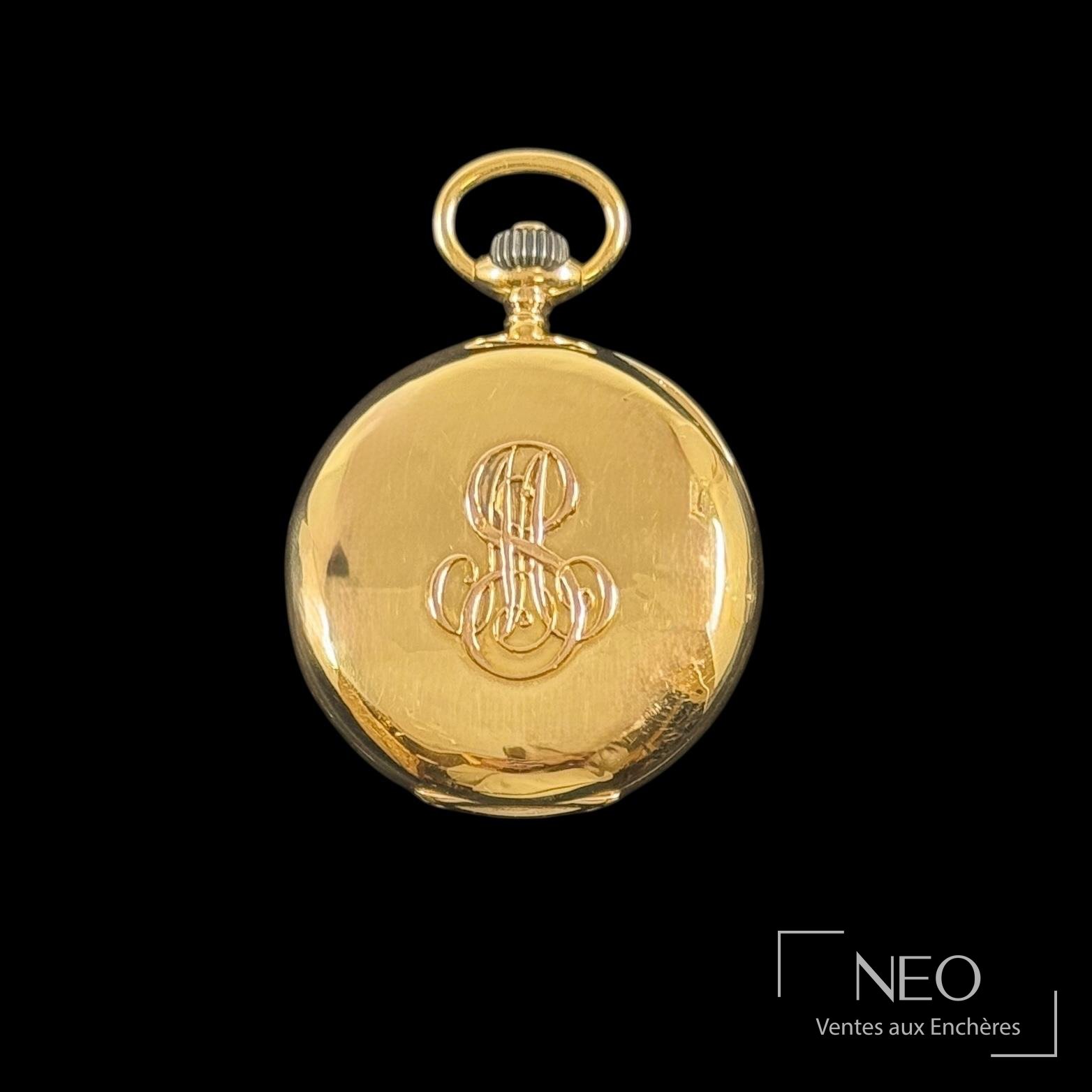 Montre à gousset PONCTUA en or jaune 18 carats