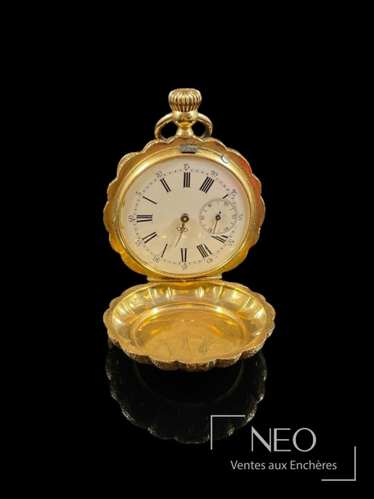 Montre de poche savonnette en or jaune