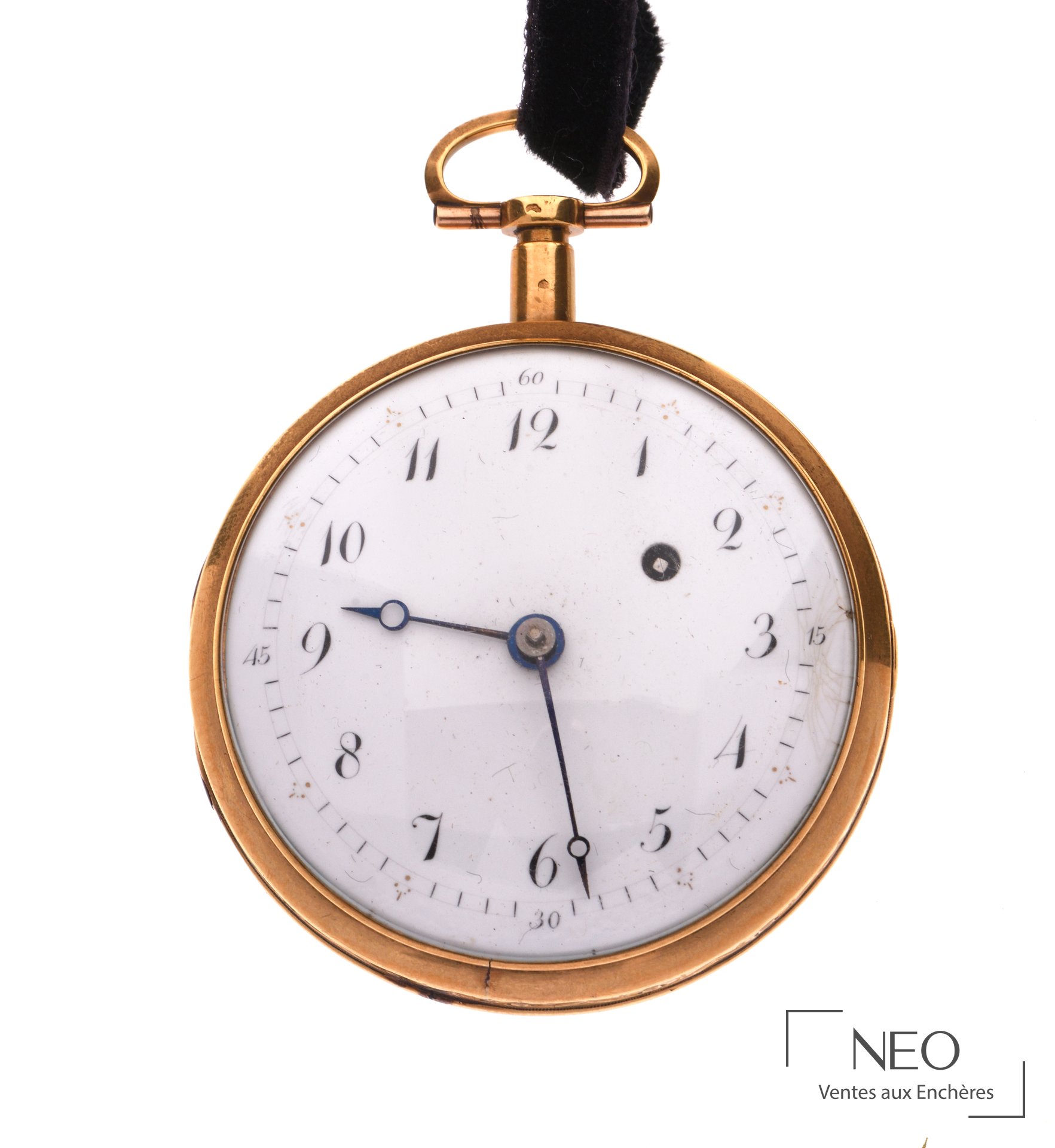 Montre oignon à tacts en or jaune 18 carats, mouvement mécanique