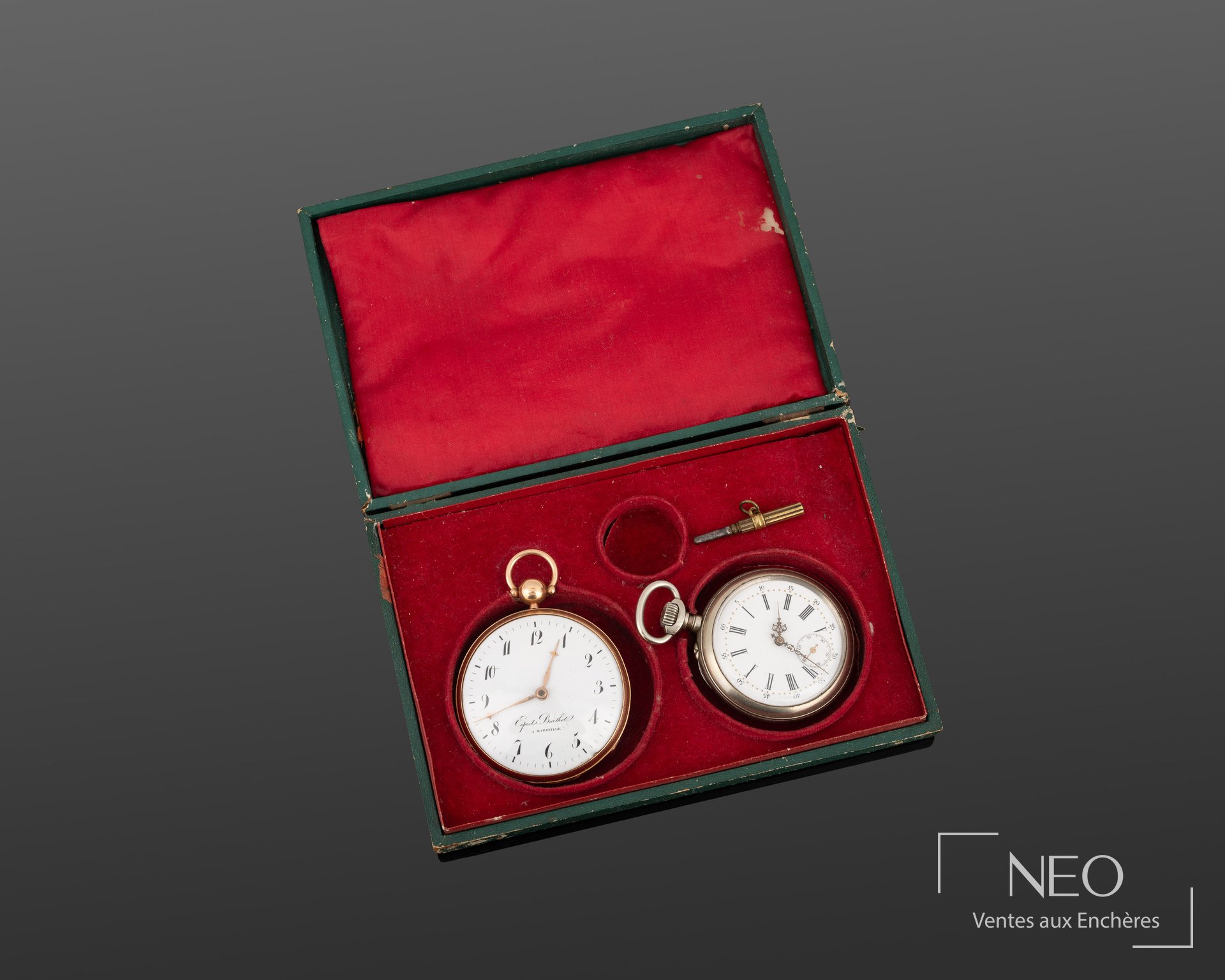 Montres à gousset Esprit Barthet à Marseille en écrin