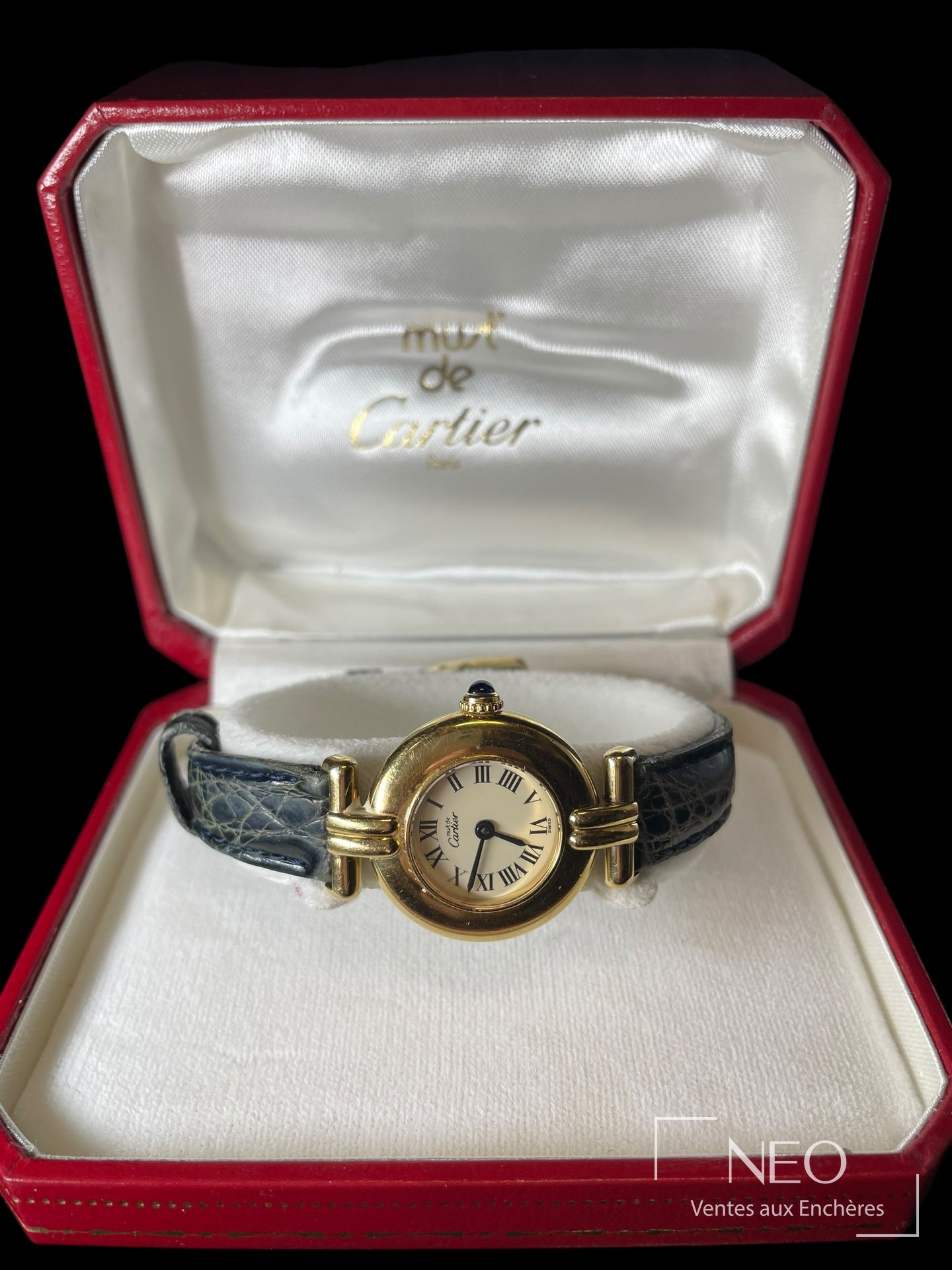 Must de Cartier montre-bracelet en vermeil, cadran champagne, mouvement quartz