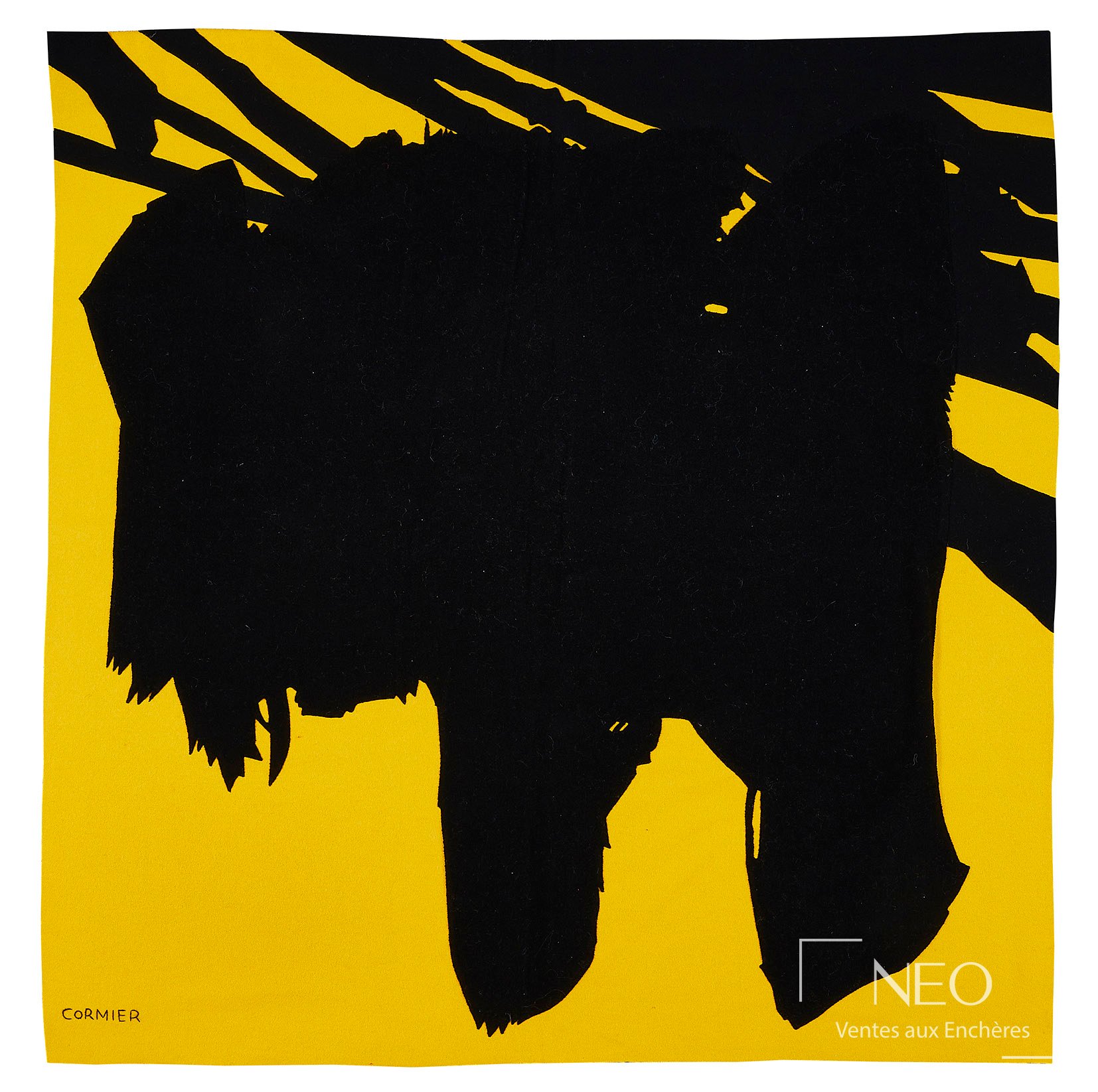 Nicole Cormier Orage, tapis en feutre, 1974
