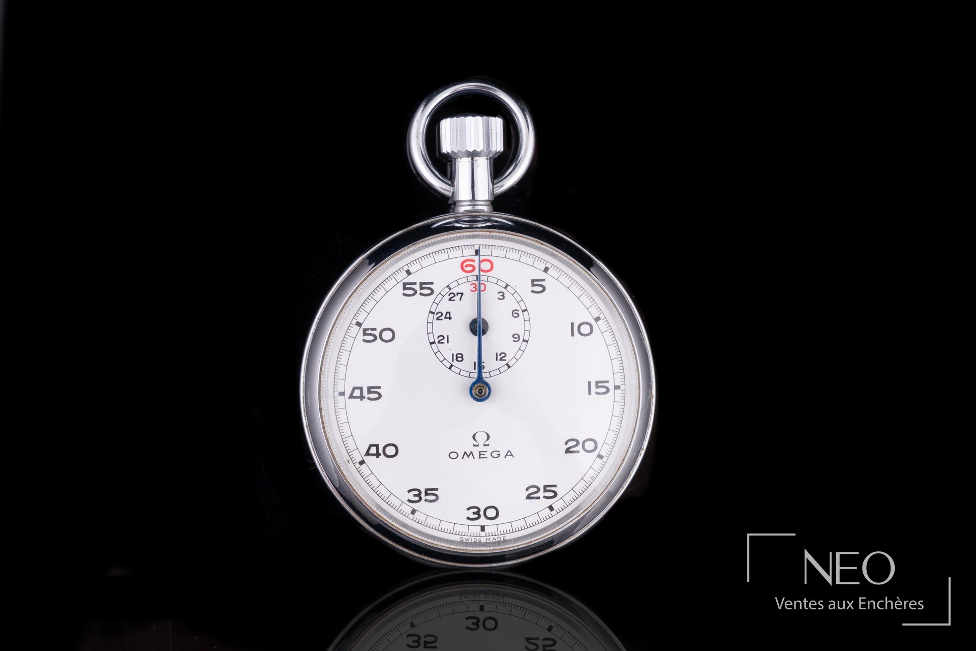 Chronomètre Omega à cadran blanc