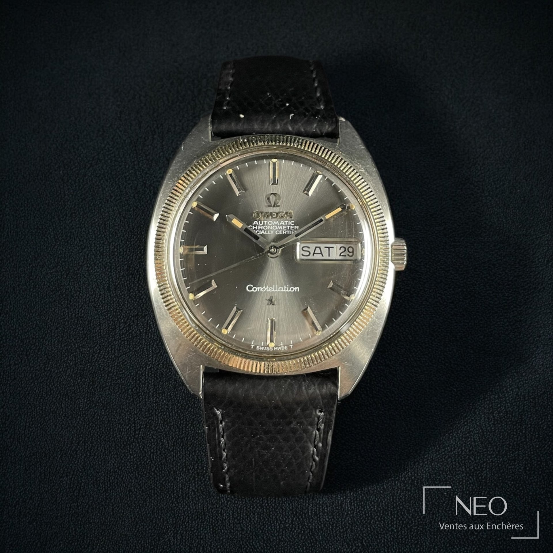 Montre Omega Constellation « Boitier C » en acier
