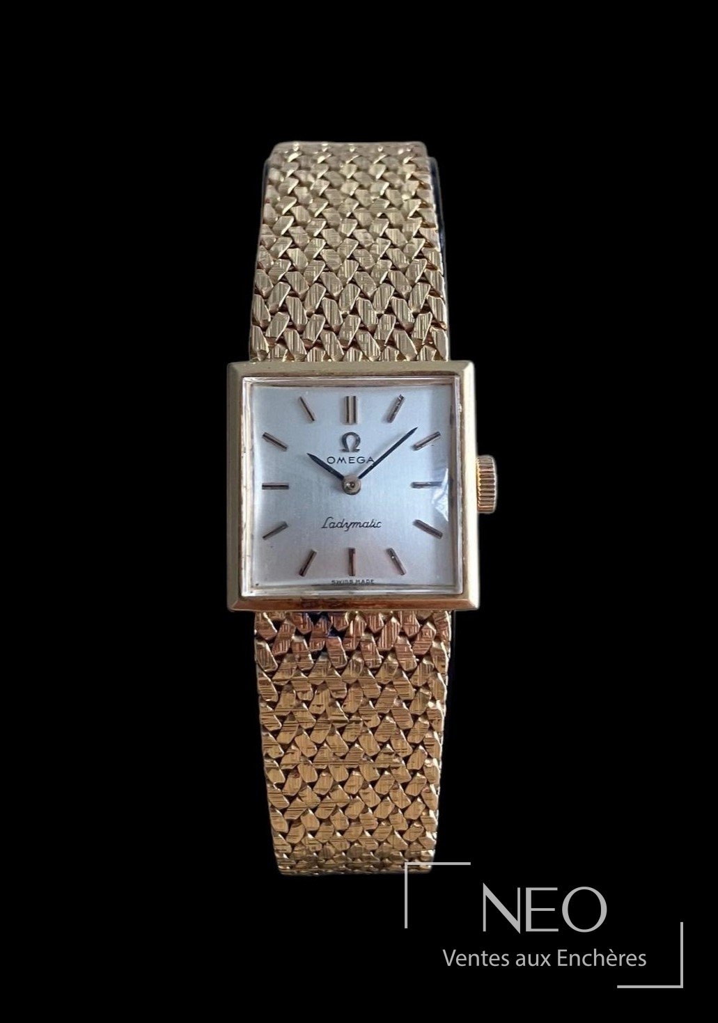 Omega Ladymatic, montre bracelet en or jaune 18 carats