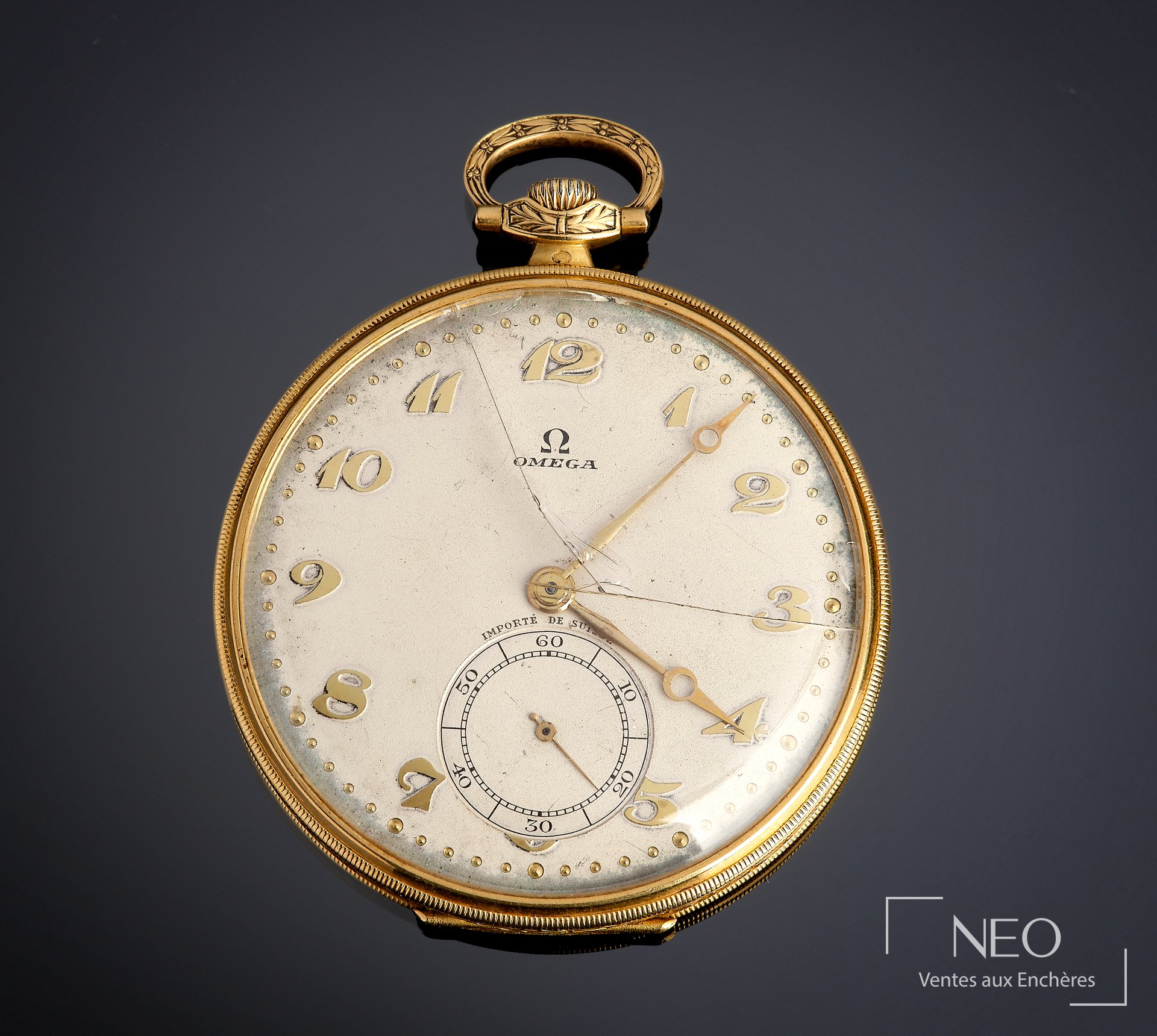 OMEGA Montre de poche en or jaune 18 carats, calibre L35,5G