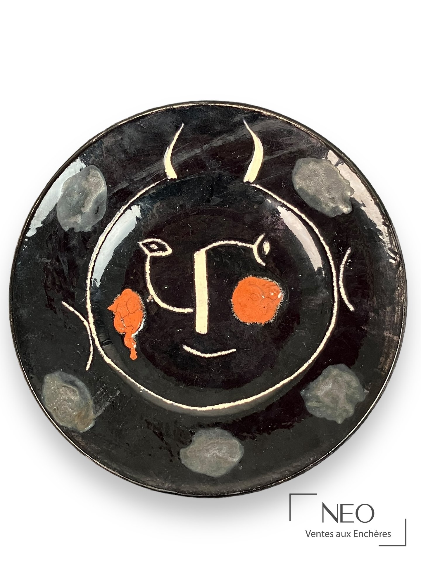 Pablo Picasso, assiette Visage noir, 1948, céramique