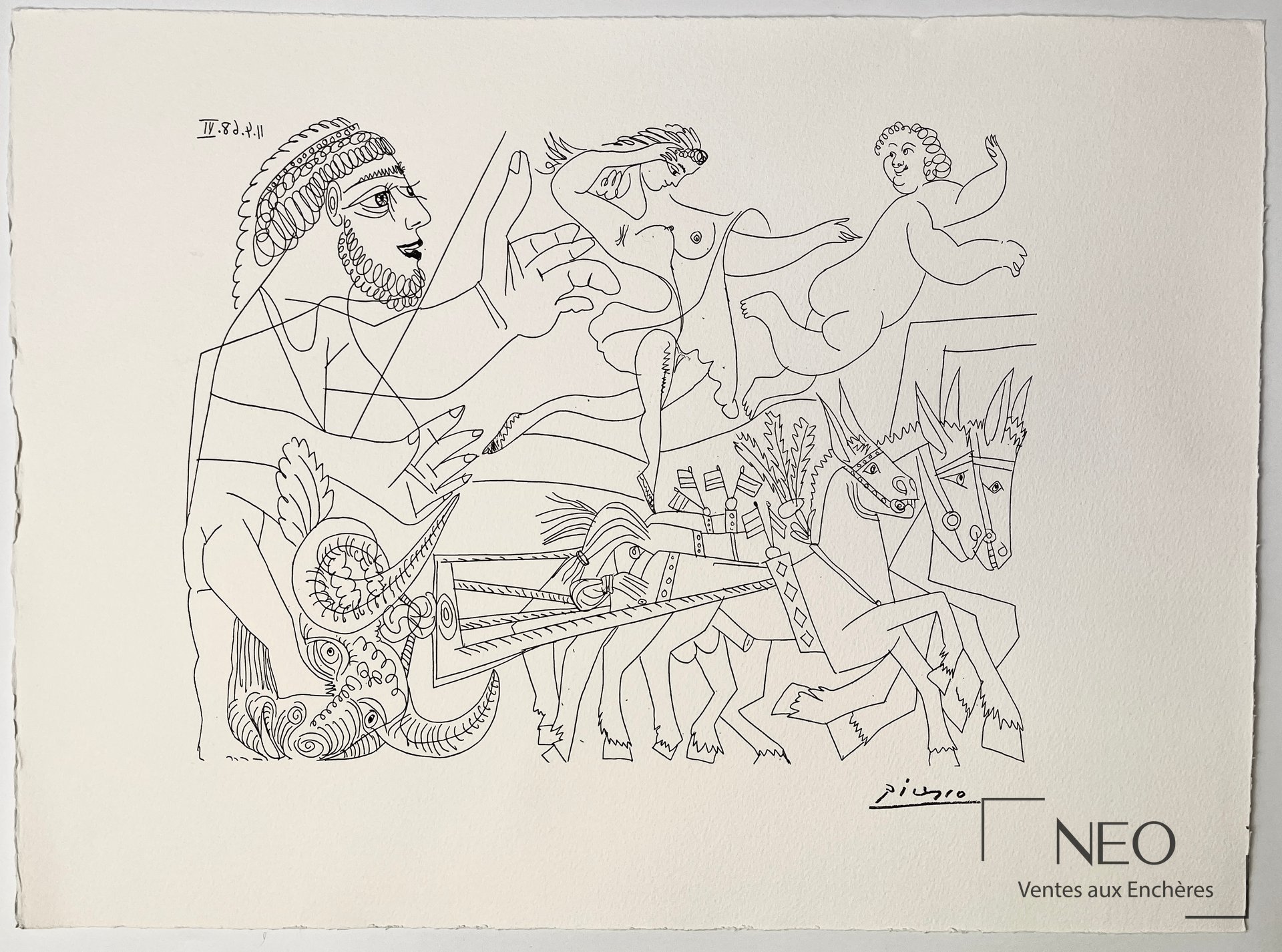D&rsquo;après Pablo Picasso, Composition 11.4.86.VI, lithographie