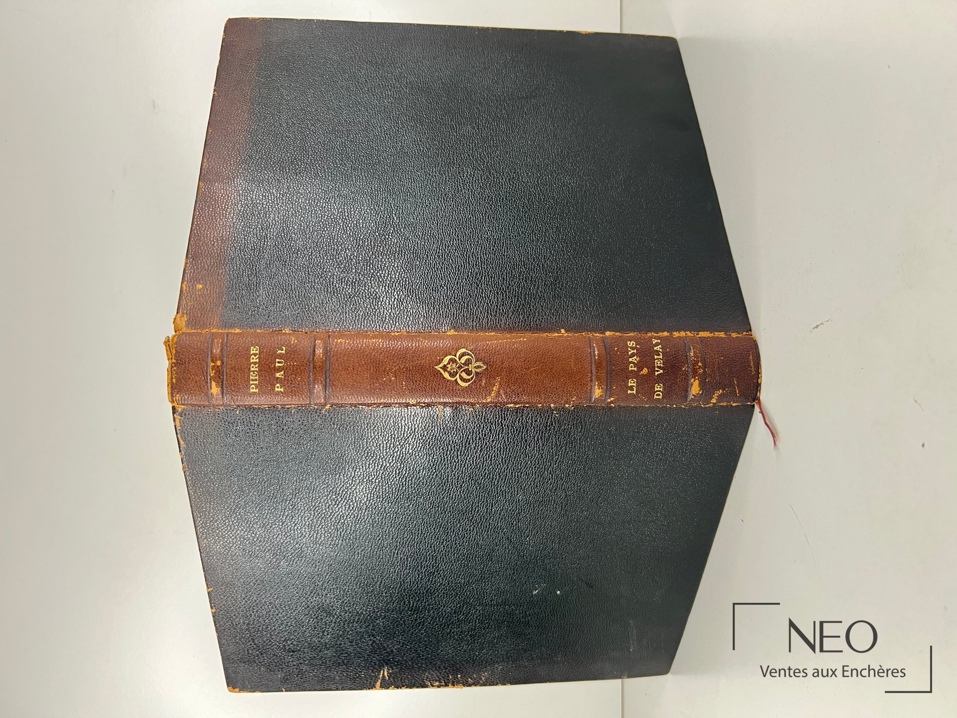 Livre relié en plein chagrin noir