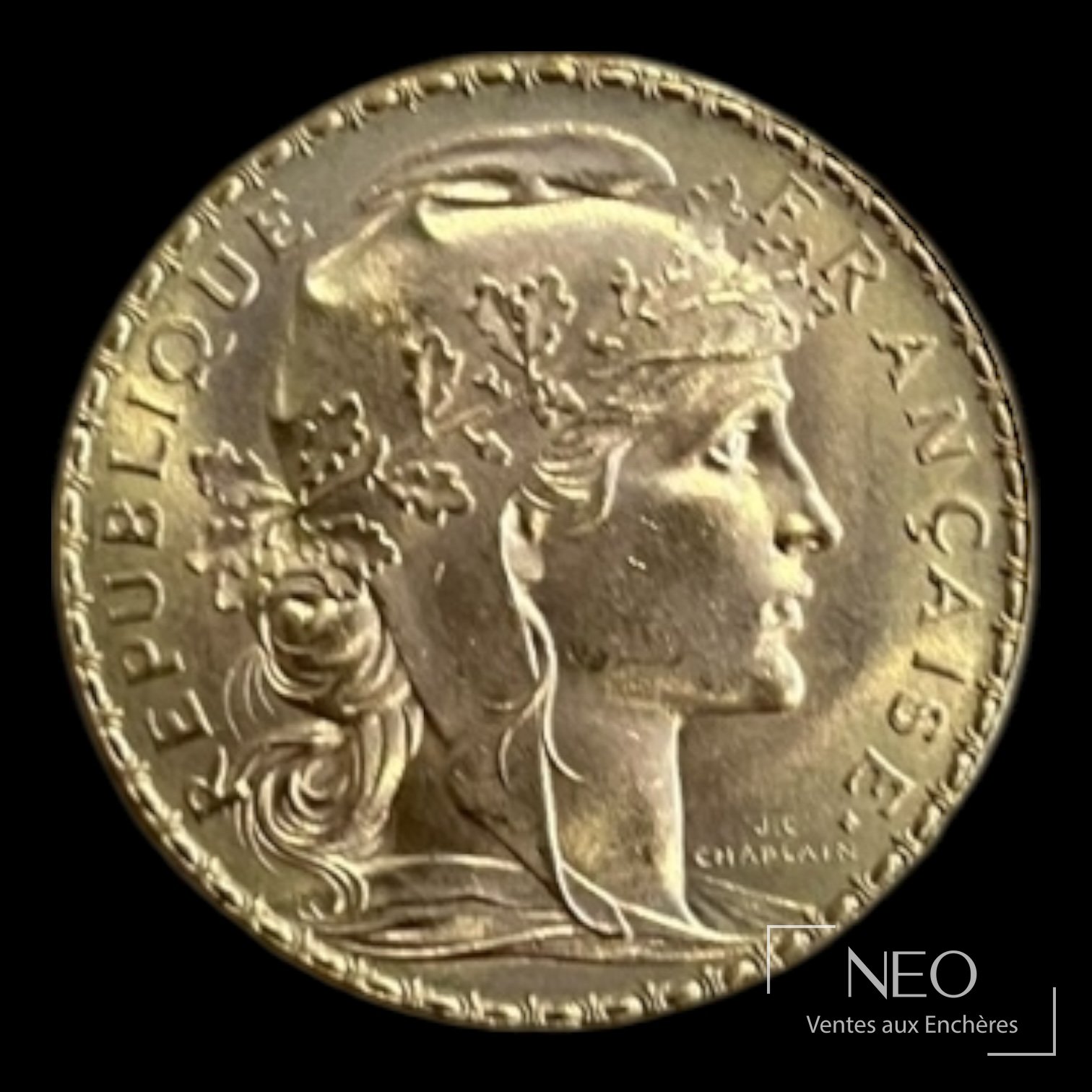 Pièce 20 francs Marianne au coq, 1914