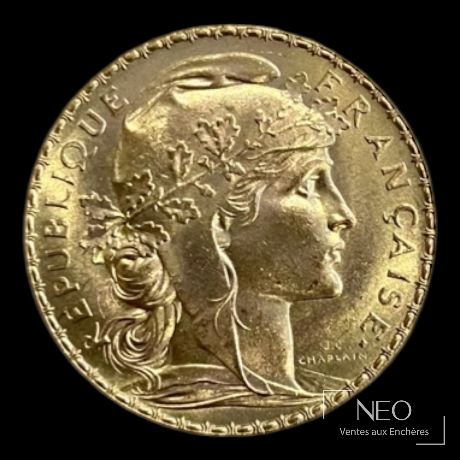 Pièce 20 francs Marianne au coq, 1914