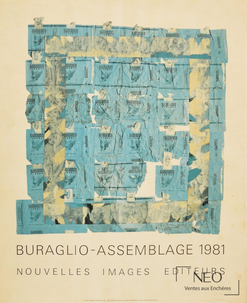Affiche Buraglio-Assemblage 1983 en impression offset sur papier