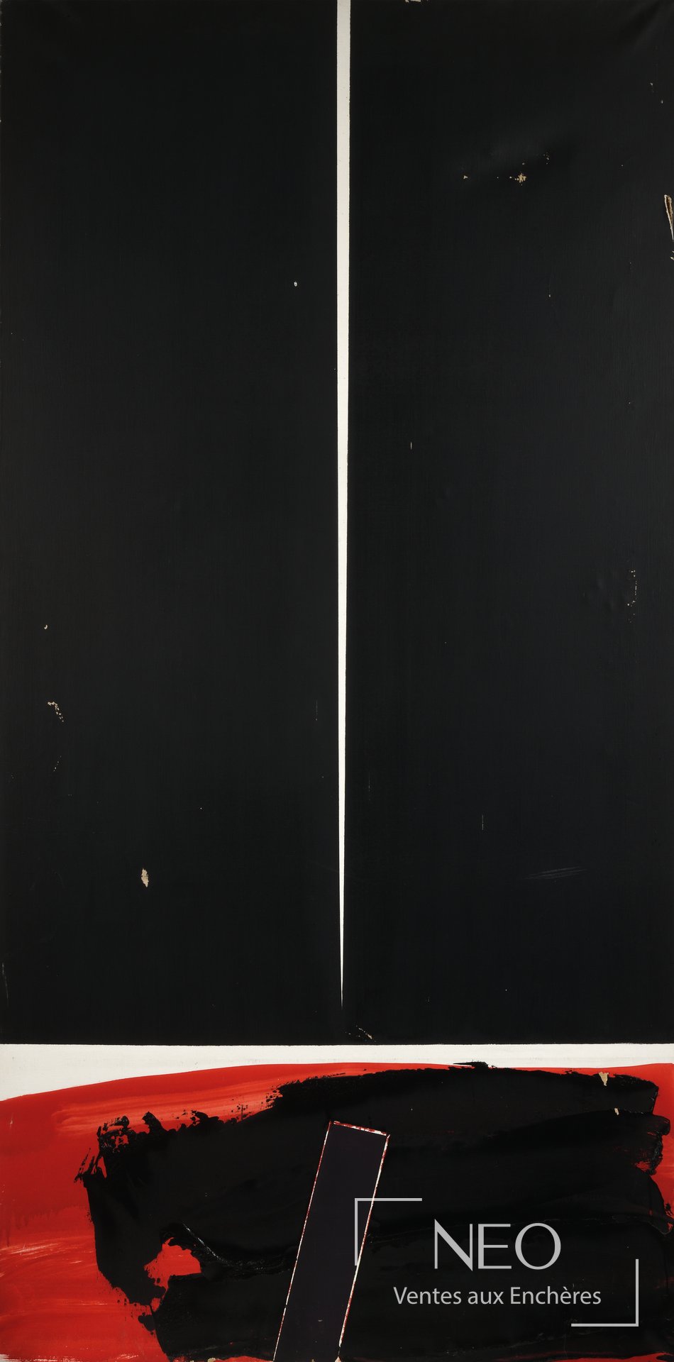 Composition abstraite de Pierre Fichet en noir