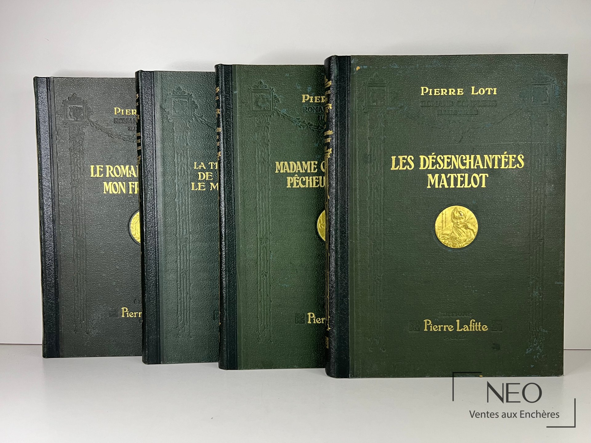 Pierre Loti, ensemble de quatre volumes illustrés chez Pierre Lafitte