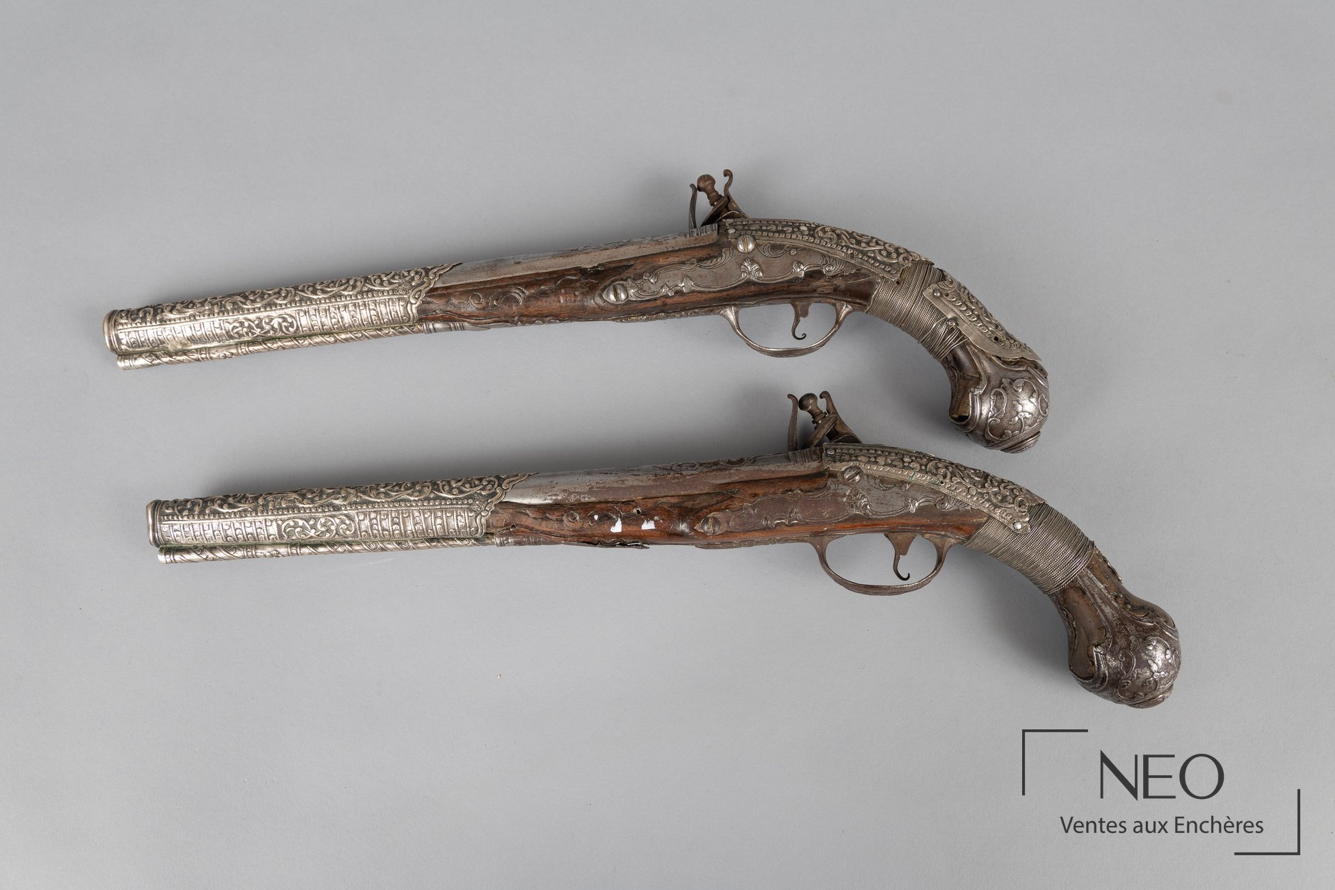 Paire de pistolets à silex pour les Balkans