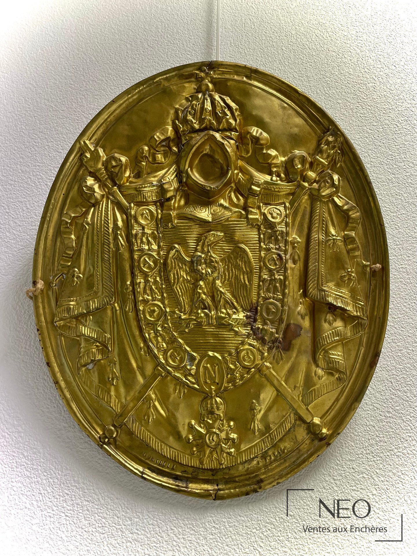 Plaque de notaire Second Empire signée Dorville Paris