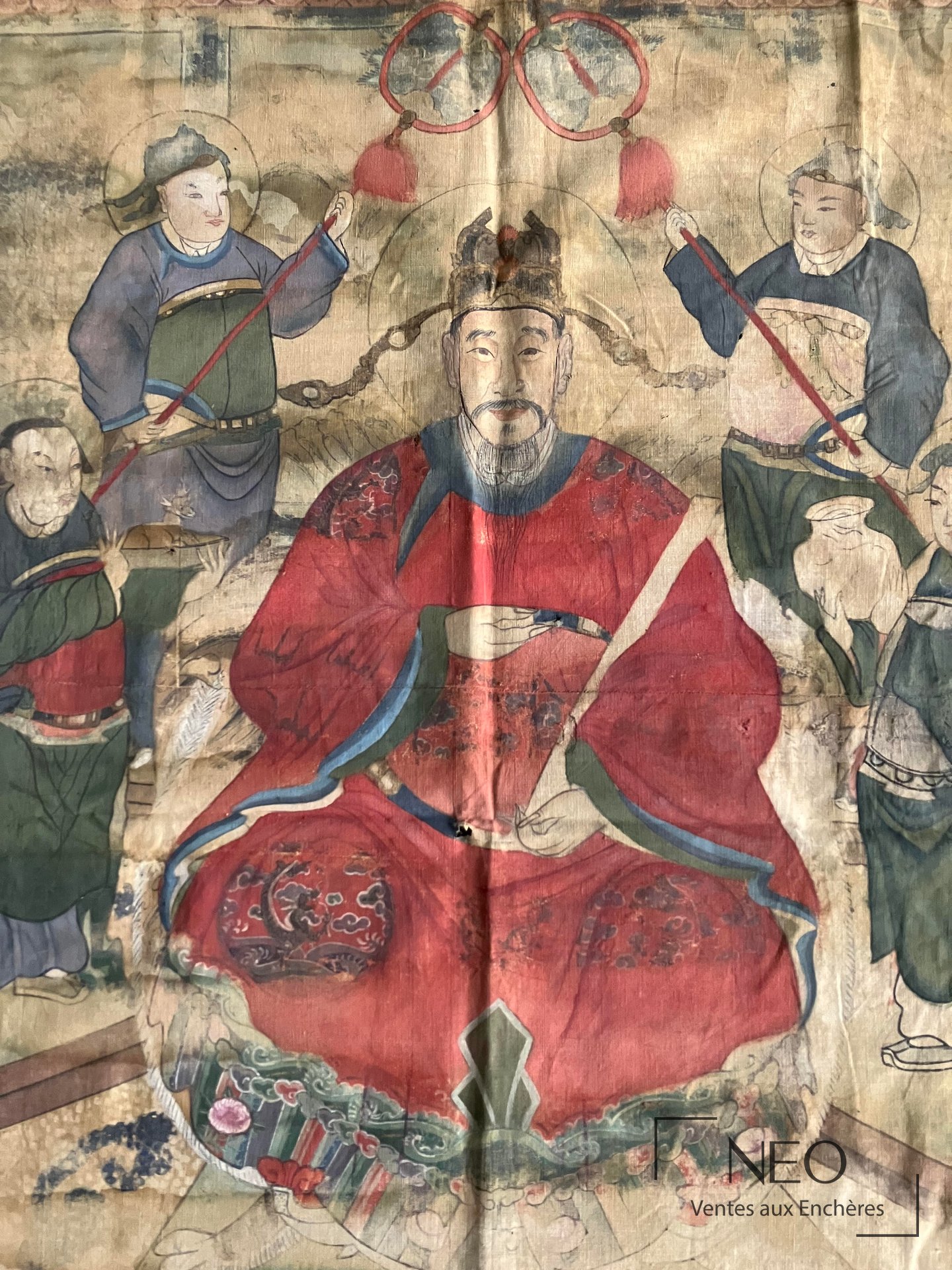 Portrait de dignitaire chinois en soie