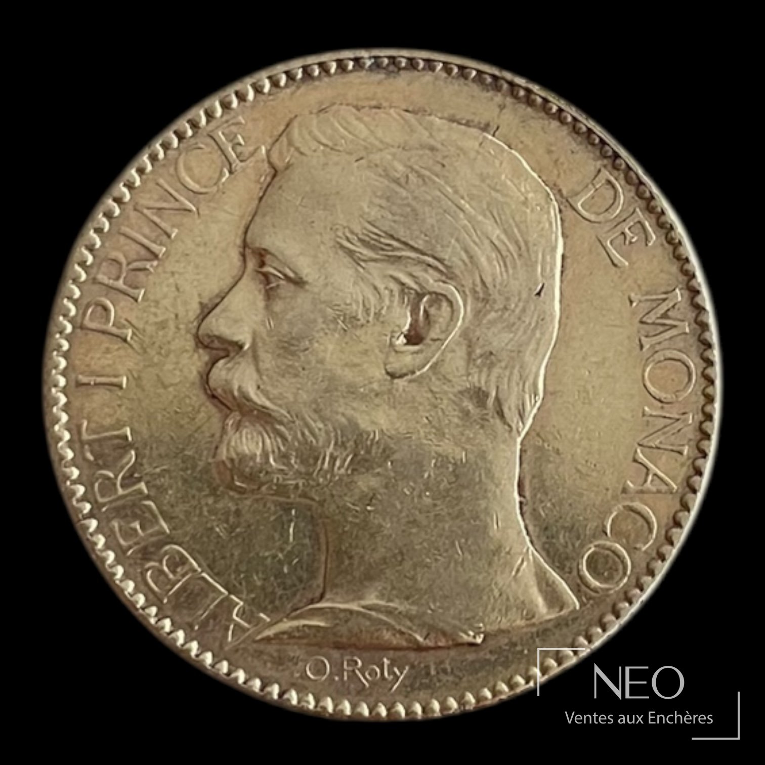 Principauté de Monaco 1 pièce de 100 francs or Albert Ier, 1895
