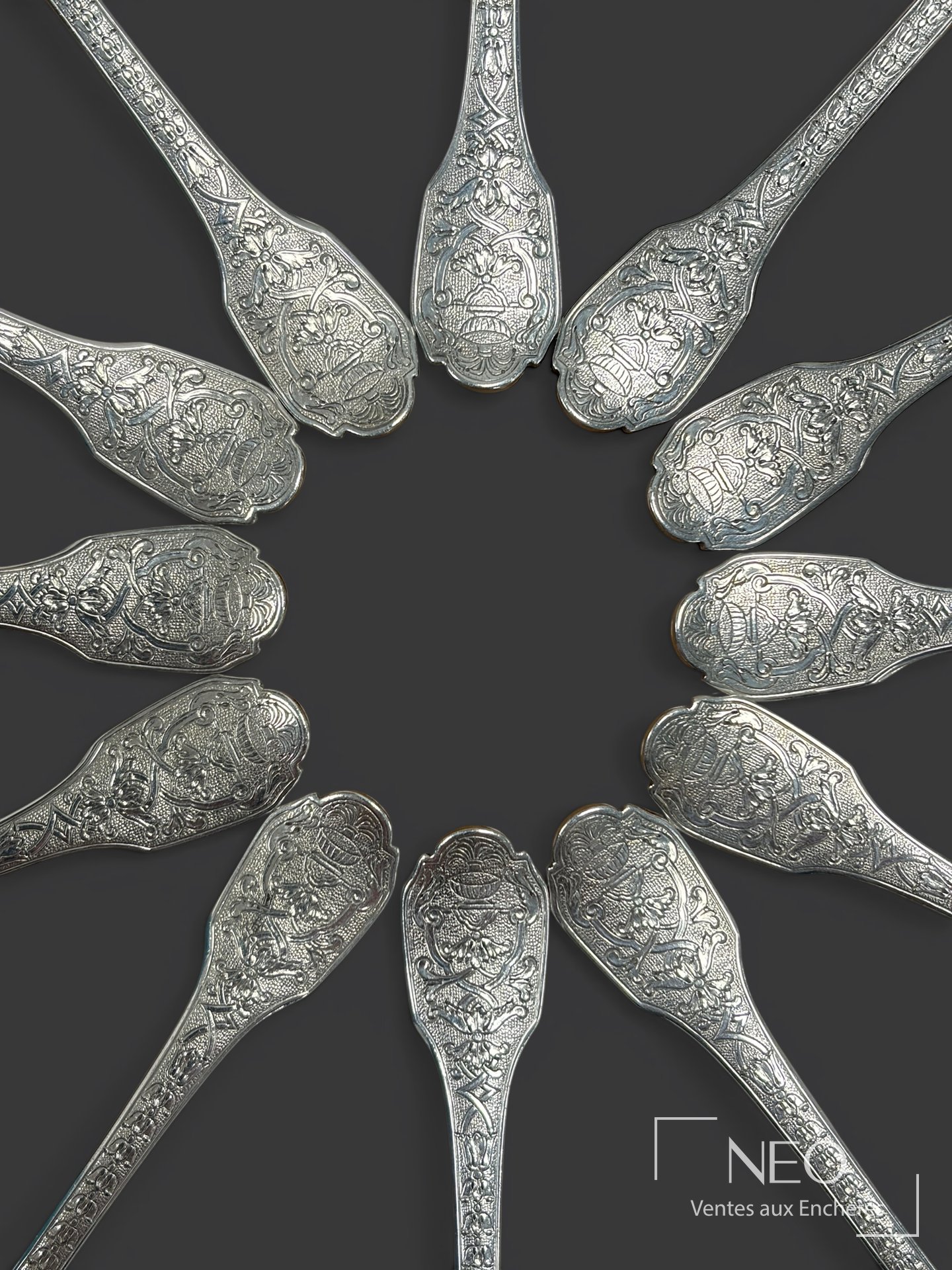 Puiforcat modèle Soubise, partie de ménagère en argent 950/1000