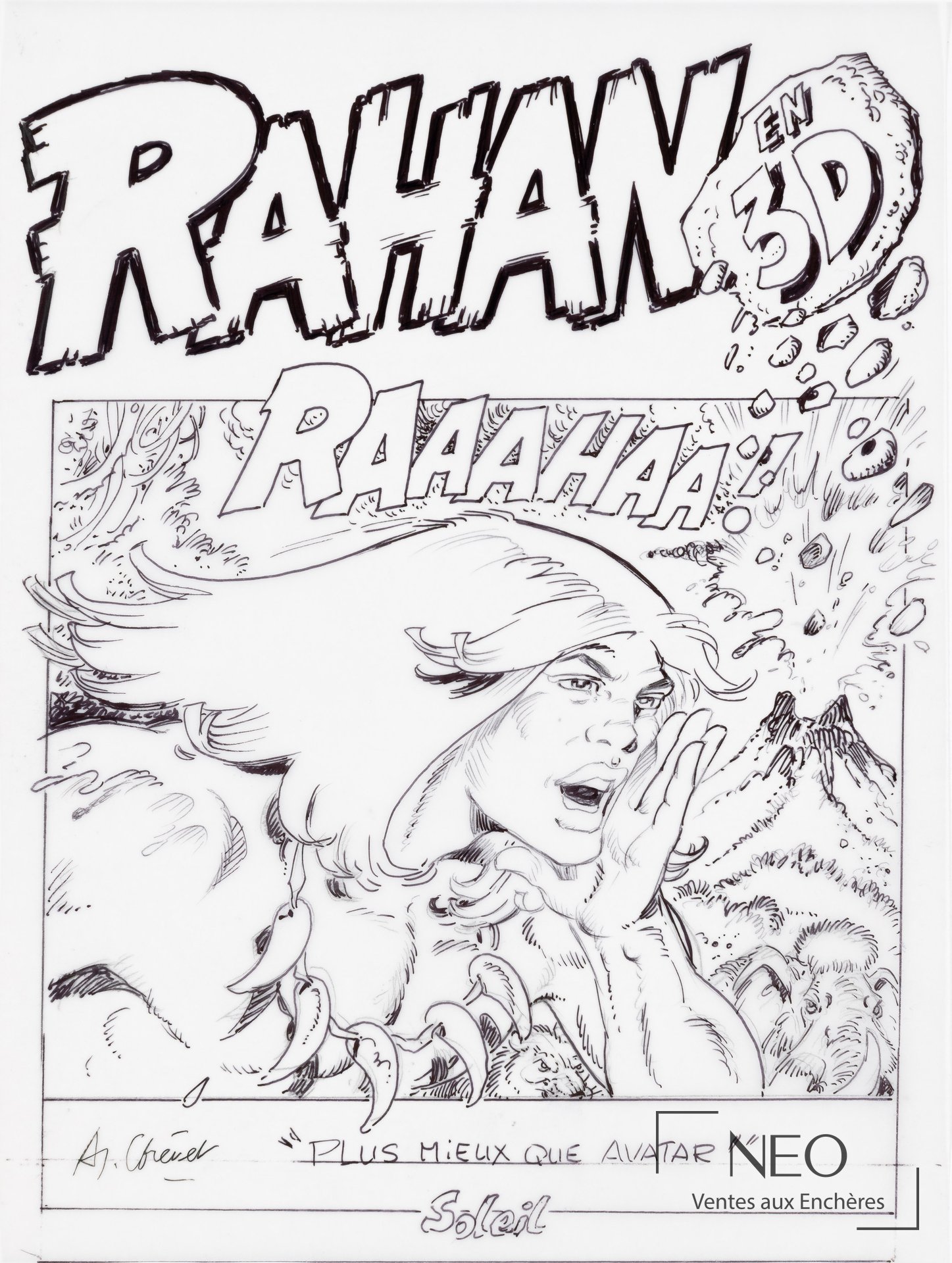 Rahan, projet de couverture pour l’album Rahan en 3D