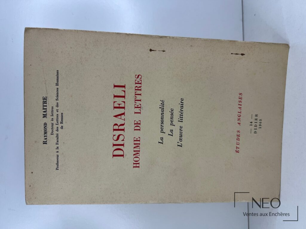 Couverture de l'ouvrage Disraeli de Raymond Maître