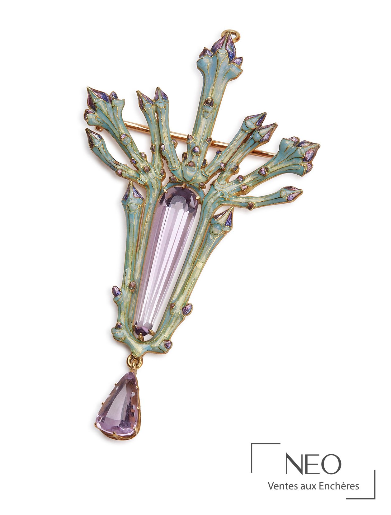 René Lalique sautoir en or jaune 18 carats vers 1900